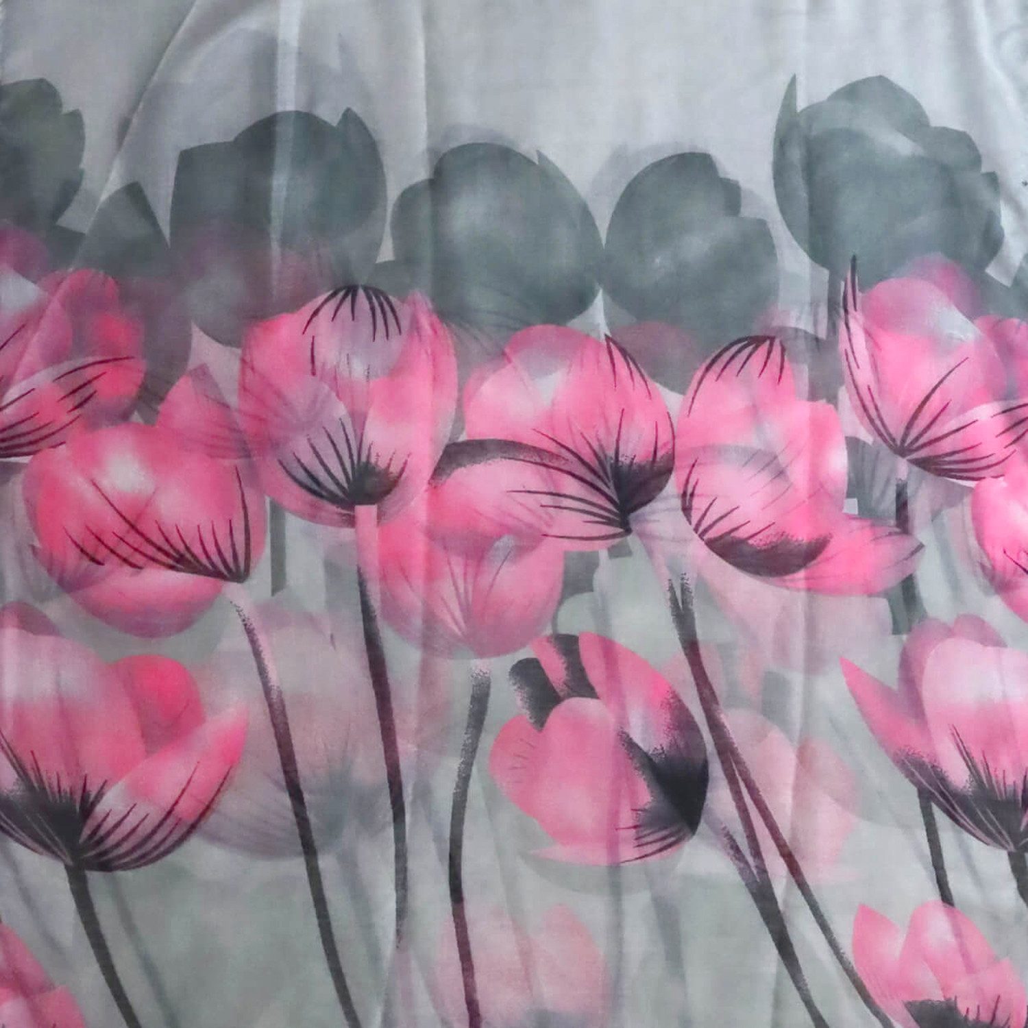 chic4home Loop Voyage Vibes, (1-St. 1-teilig), Damen Loop-Schal Schlauchschal Tulpen Muster