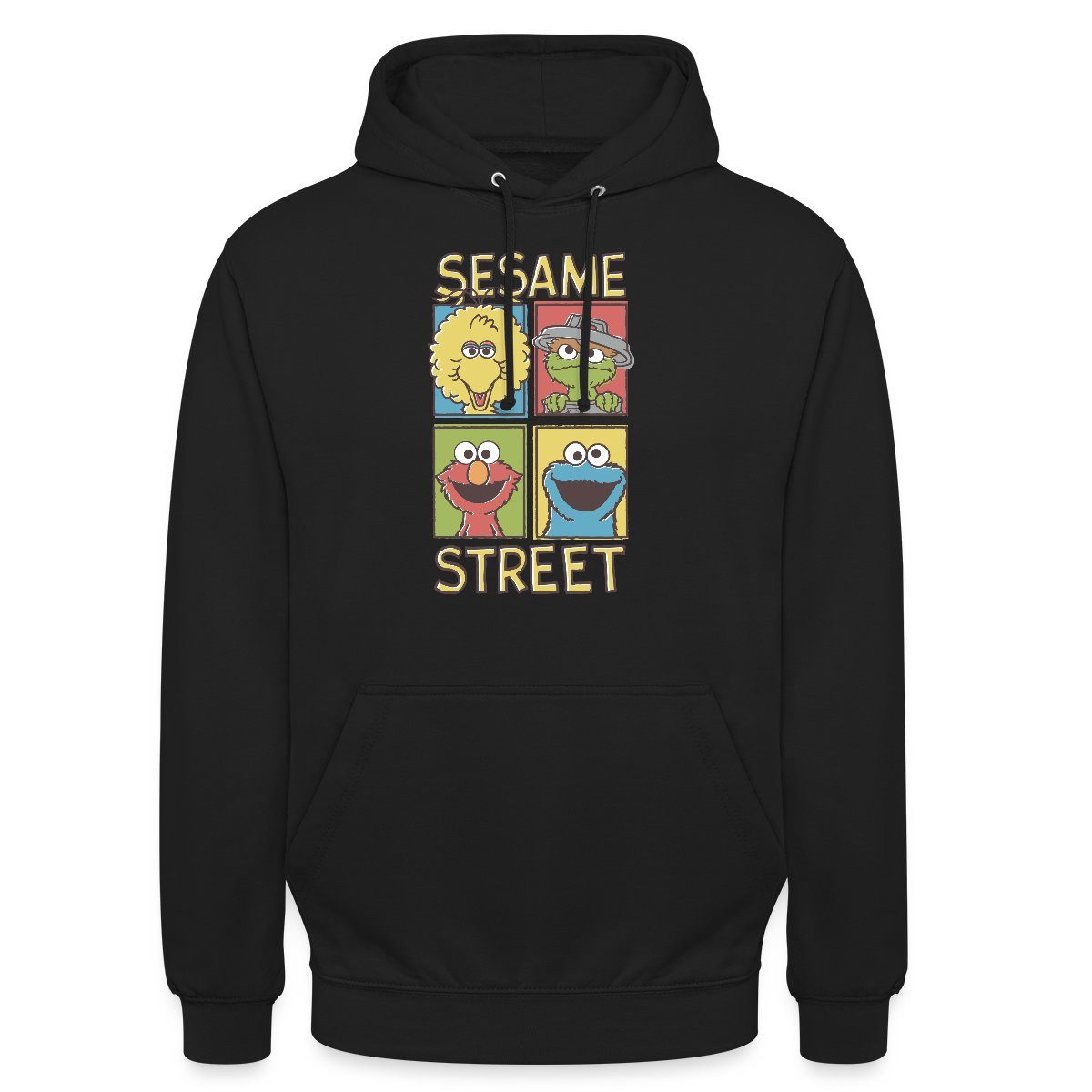 Spreadshirt Hoodie Sesamstraße Bibo, Oscar, Elmo, Krümelmonster Unisex Hoodie (1-tlg)