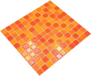 Mosani Mosaikfliesen Mosaik Fliesen Glasmosaik gelb orange rot Mosaikplatte