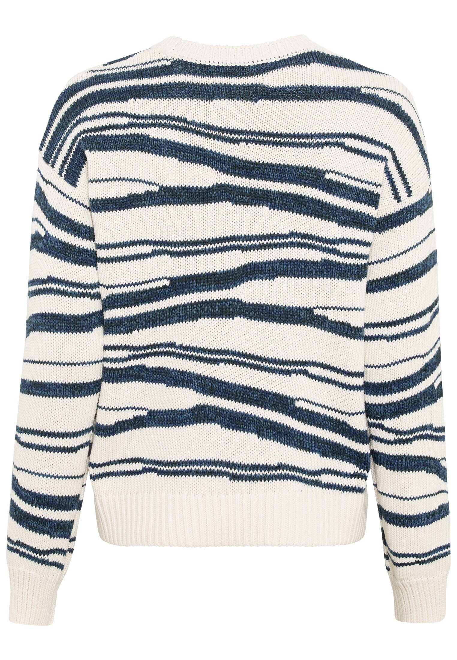 camel active Strickpullover Intarsien Strickpullover aus reiner Baumwolle günstig online kaufen