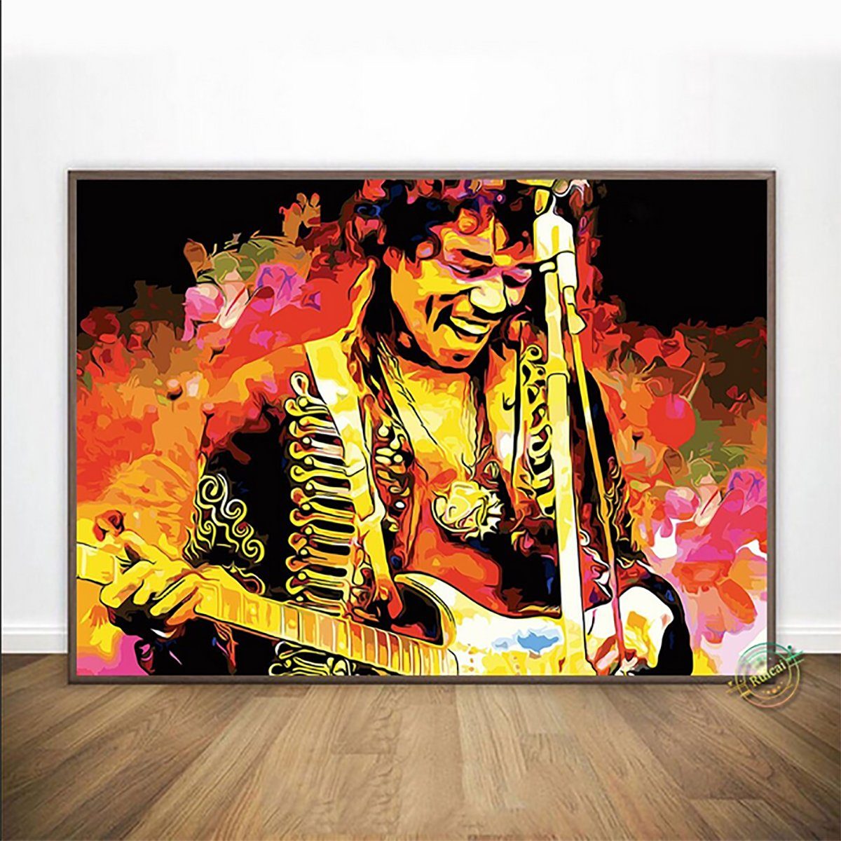 TPFLiving Kunstdruck (OHNE RAHMEN) Poster - Leinwand - Wandbild, Jimi  Hendrix - Kunstdrucke des Gitarristen und Sänger (1942 - 1970) (Leinwand  Wohnzimmer, Leinwand Bilder, Kunstdruck), Leinwand bunt - Größe 15x20cm