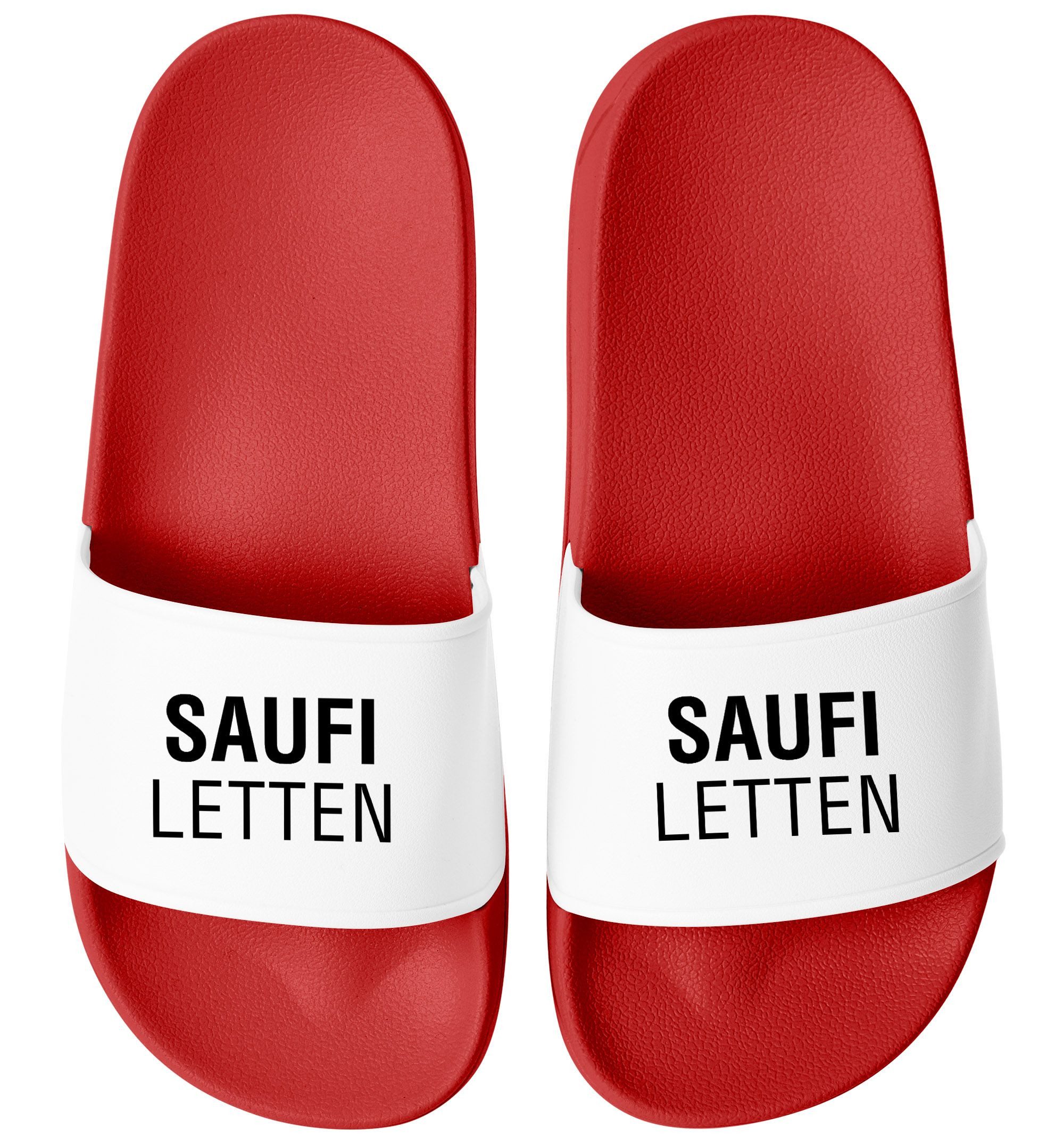 Badeschlappen Lustig Badelatschen mit Spruch SAUFI LETTEN – Party, Badesandale