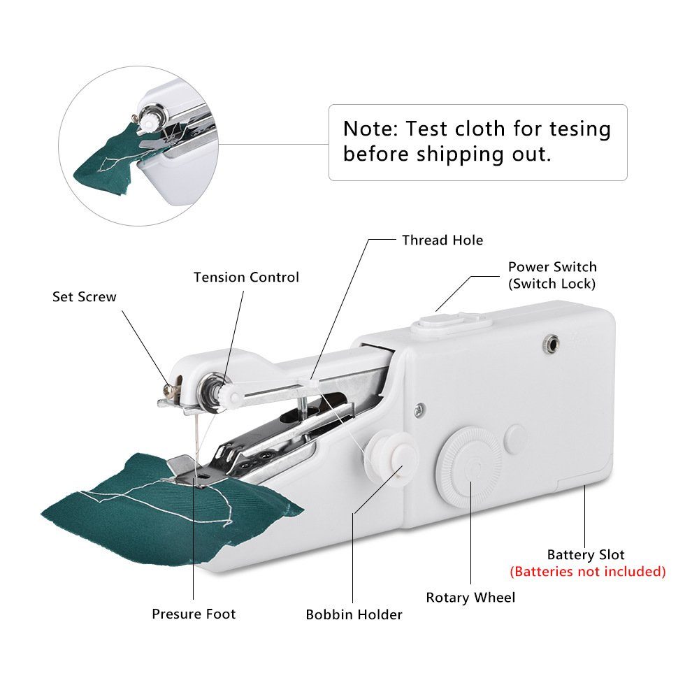 Tragbare Nähmaschine Kabelloses autolock für Schnelle Handnähmaschine,Mini-Nähmaschine Handnähwerkzeug, Nähmaschine,Unverzichtbar Reparaturen pink