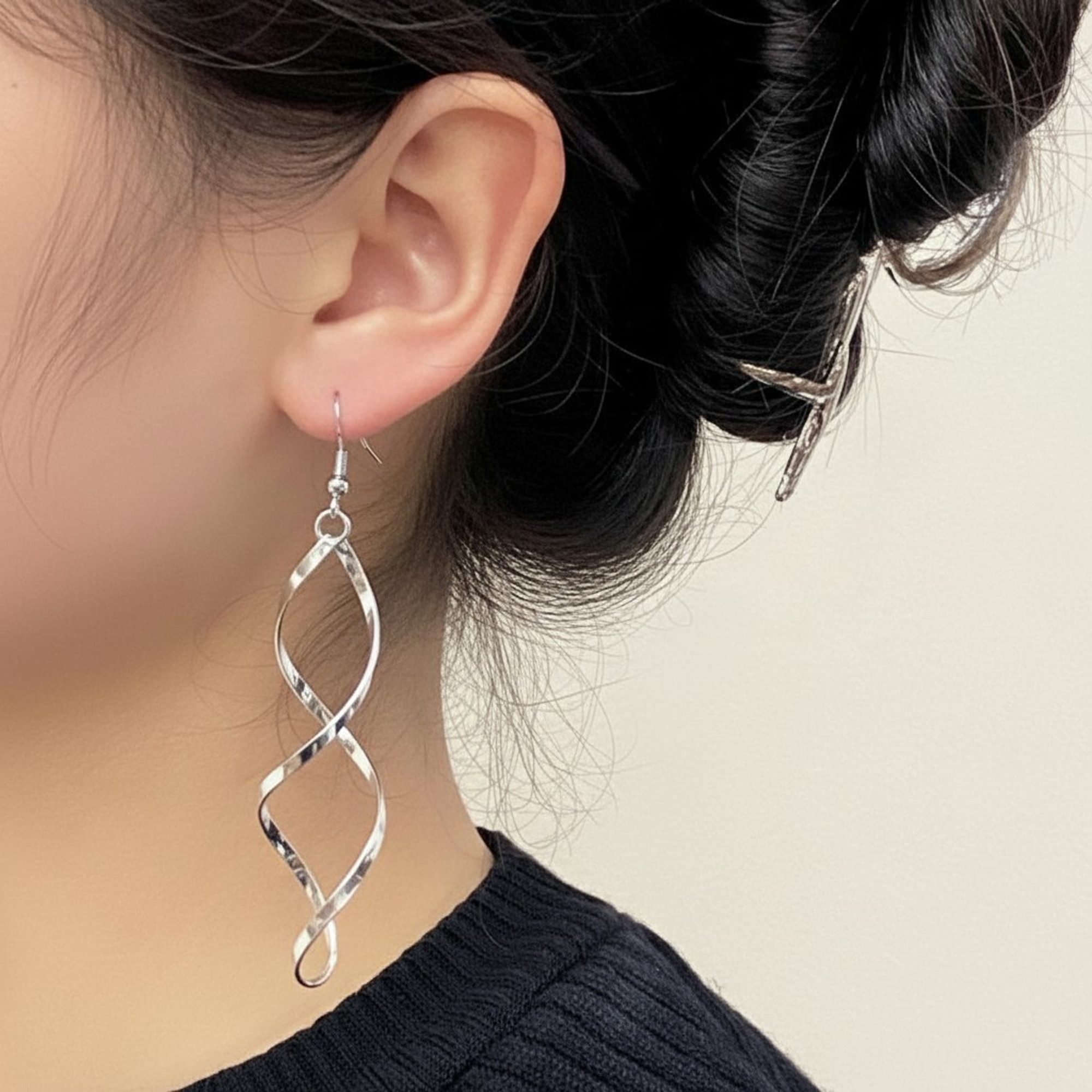 KARMA Paar Ohrhänger Ohrringe Damen Spiralen Silber Edelstahl Damenohrringe günstig online kaufen