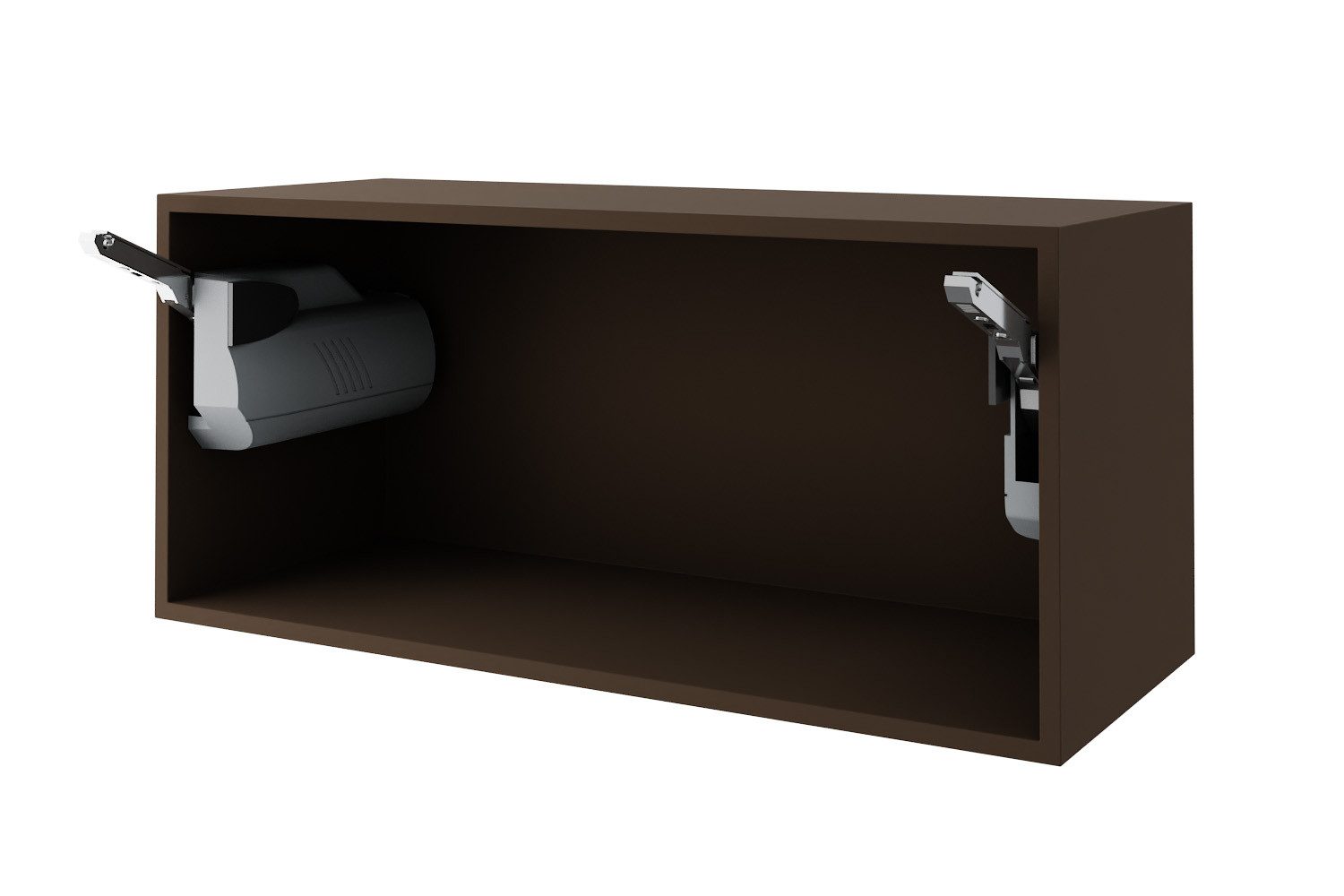 Feldmann-Wohnen Klapphängeschrank Kvantum (1-türig, 1 Fach, Türanschlag oben, Soft-Close, 1-St., Fronten mit dekorativen Fräsungen und leicht abgerundeten Ecken) 80cm Front- und Korpusfarbe wählbar mit 1 Klapptür