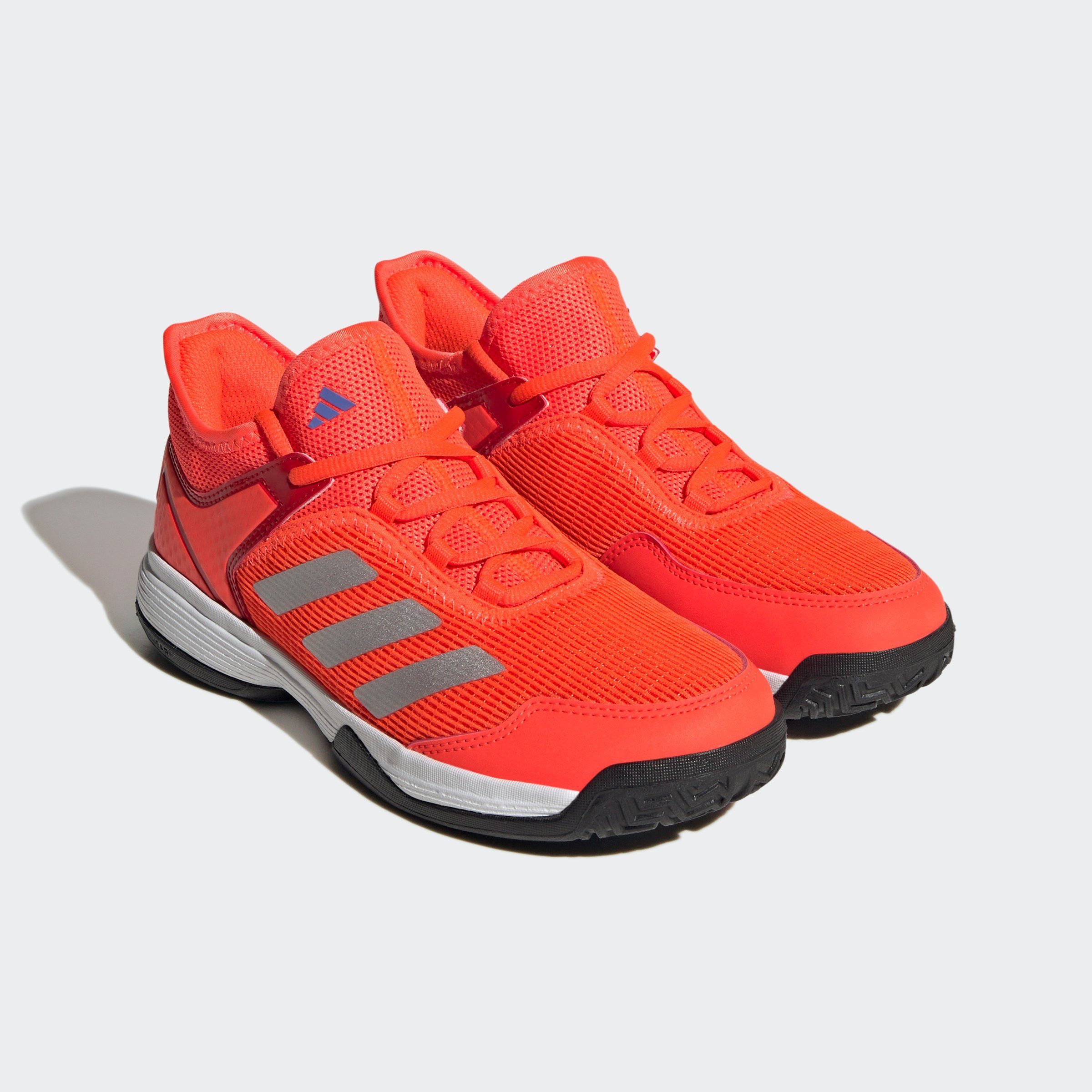 Multicourt Metallic Blue adidas Tennisschuh / Red Performance / 4 Solar Silver KIDS Fusion UBERSONIC