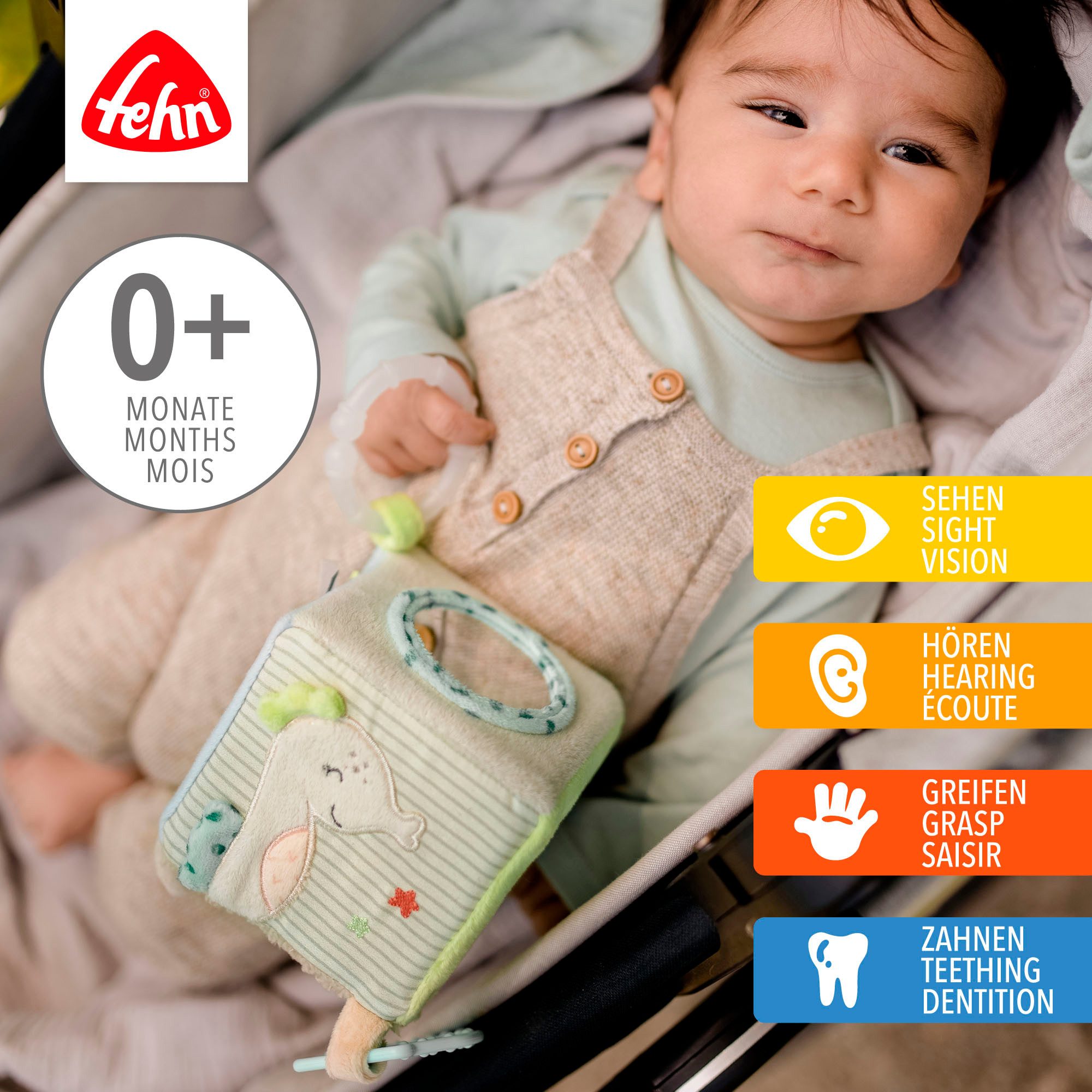 Fehn Greifspielzeug Meereskinder, Activity-Würfel, inklusive Befestigungsri günstig online kaufen