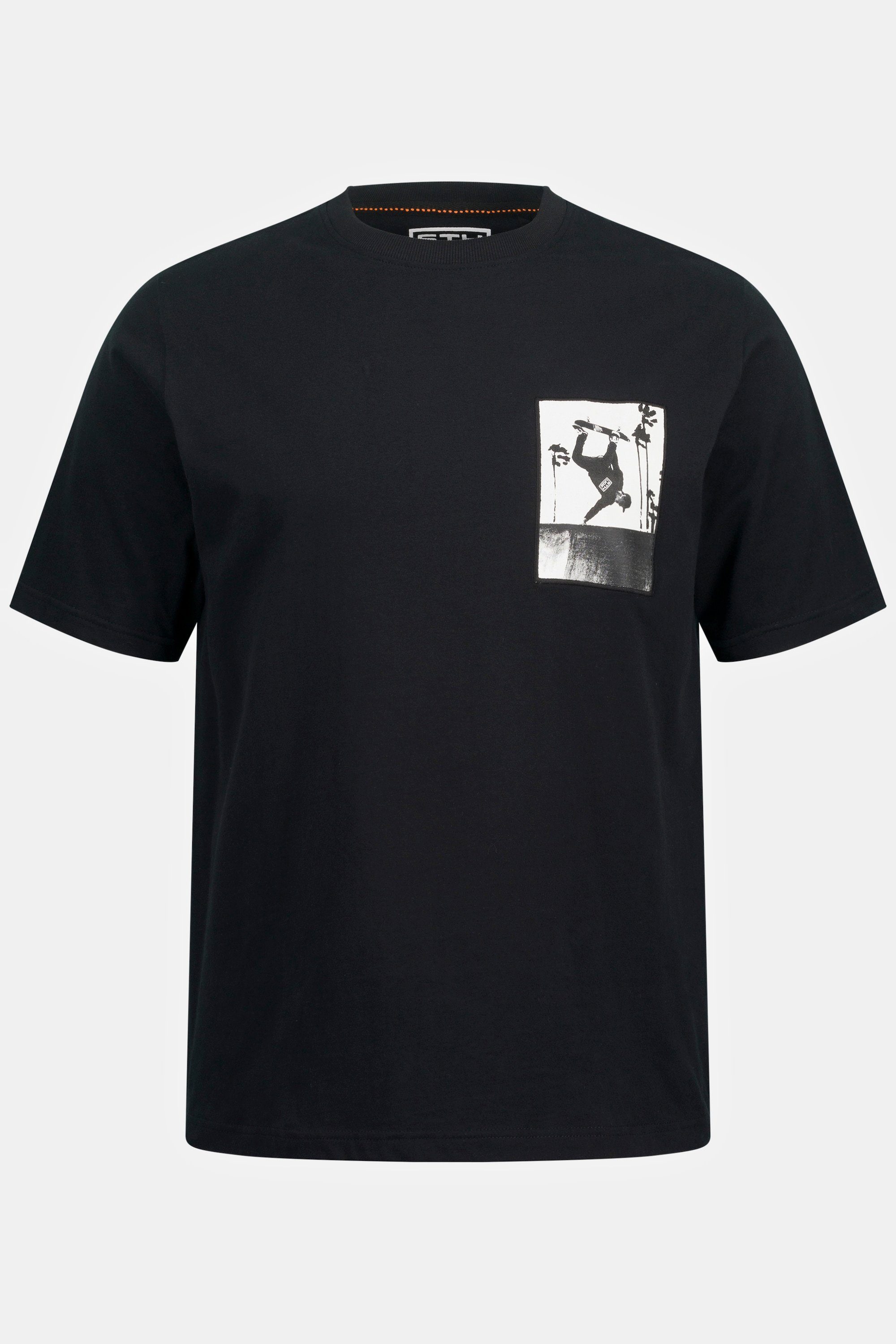 STHUGE T-Shirt STHUGE Foto bis Print schwarz XL 8 T-Shirt Halbarm