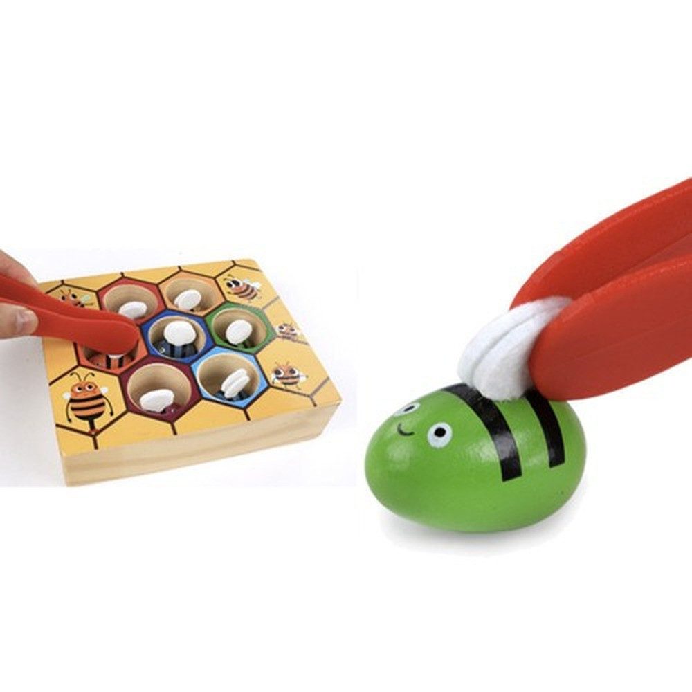 KRUZZEL Spiel Holzspiel Wabe Kinderspiele, Strategiespiel, spielerische Übung für motorische und visuelle Fähigkeiten
