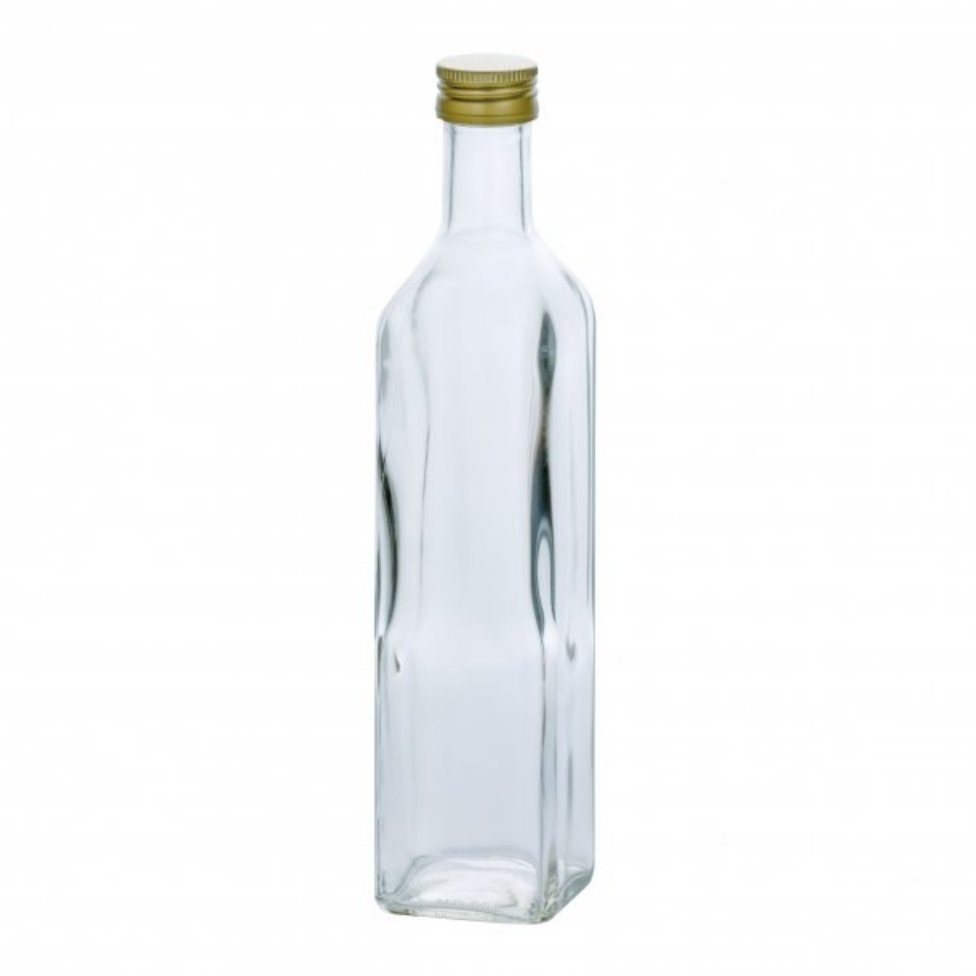 axentia Vorratsglas Glasflasche, eckig, ca. 500 ml 292159, (1-tlg)