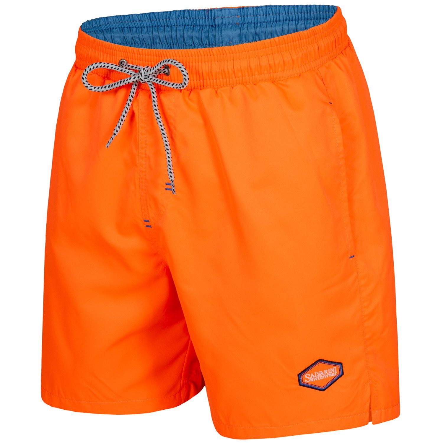 Orange-Blau mit Reißverschlusstaschen Alessandro Shorts AS-135 Salvarini