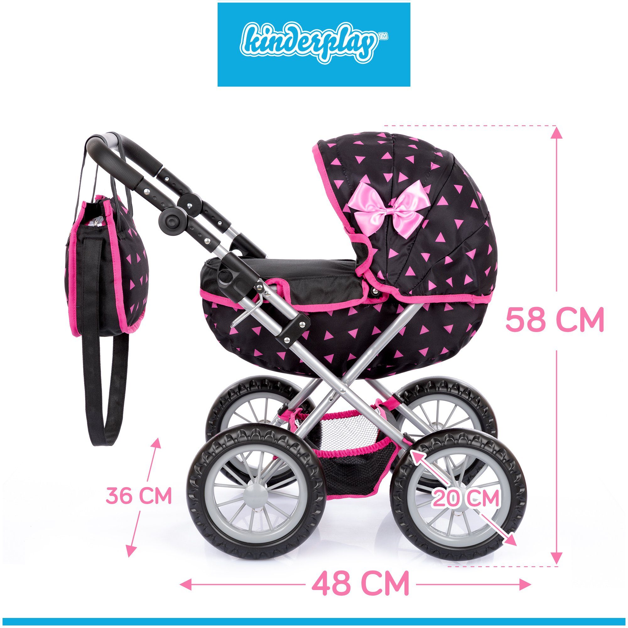 kinderplay Puppenwagen Puppenwagen ab 2 Jahre, günstig online kaufen