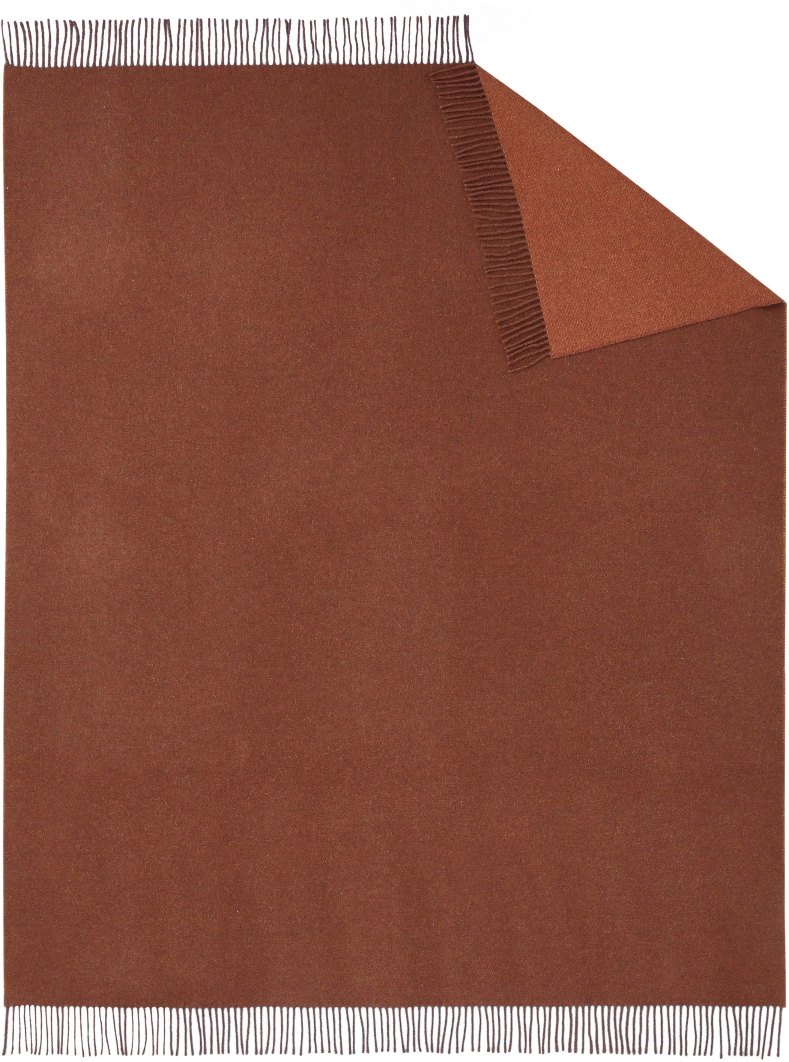 Biederlack Plaid 130x170 Cm Rost-terracotta günstig online kaufen