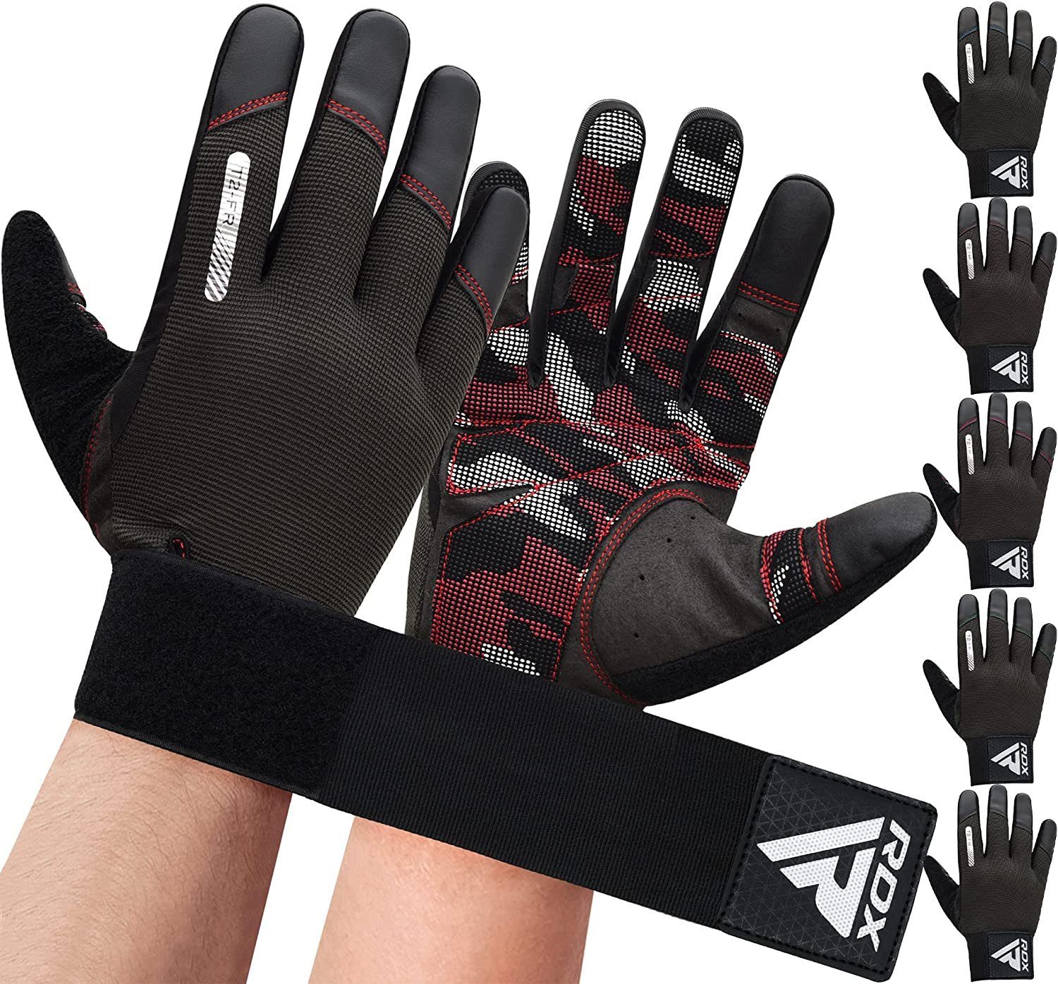 RDX Trainingshandschuhe langen Männer Frauen Touchscreen Handschuhe voller RDX Finger RED Fitness