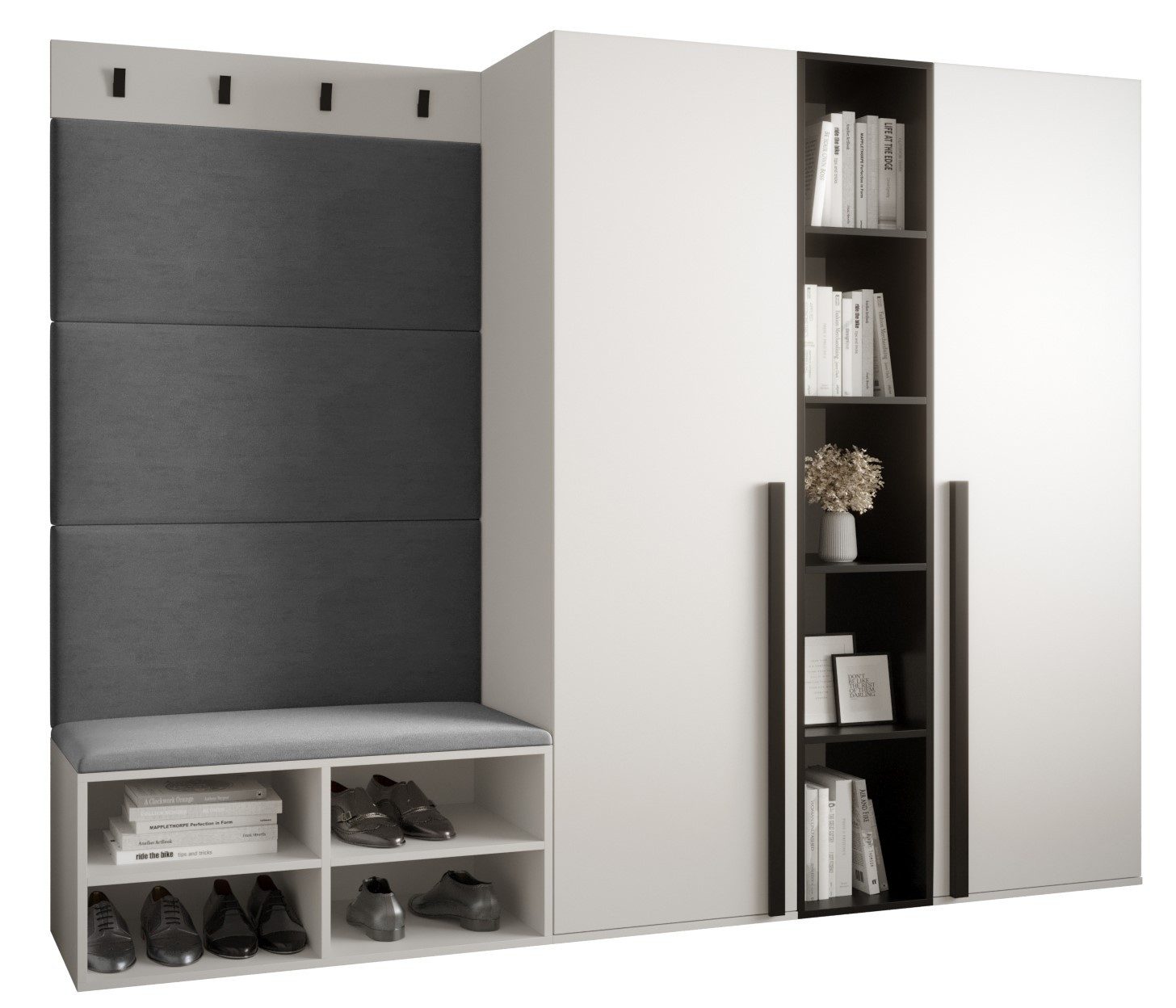 ABIKS MÖBEL Garderoben-Set MIRO Set 8, Garderobe mit gepolsterten Paneelen, Modern Design