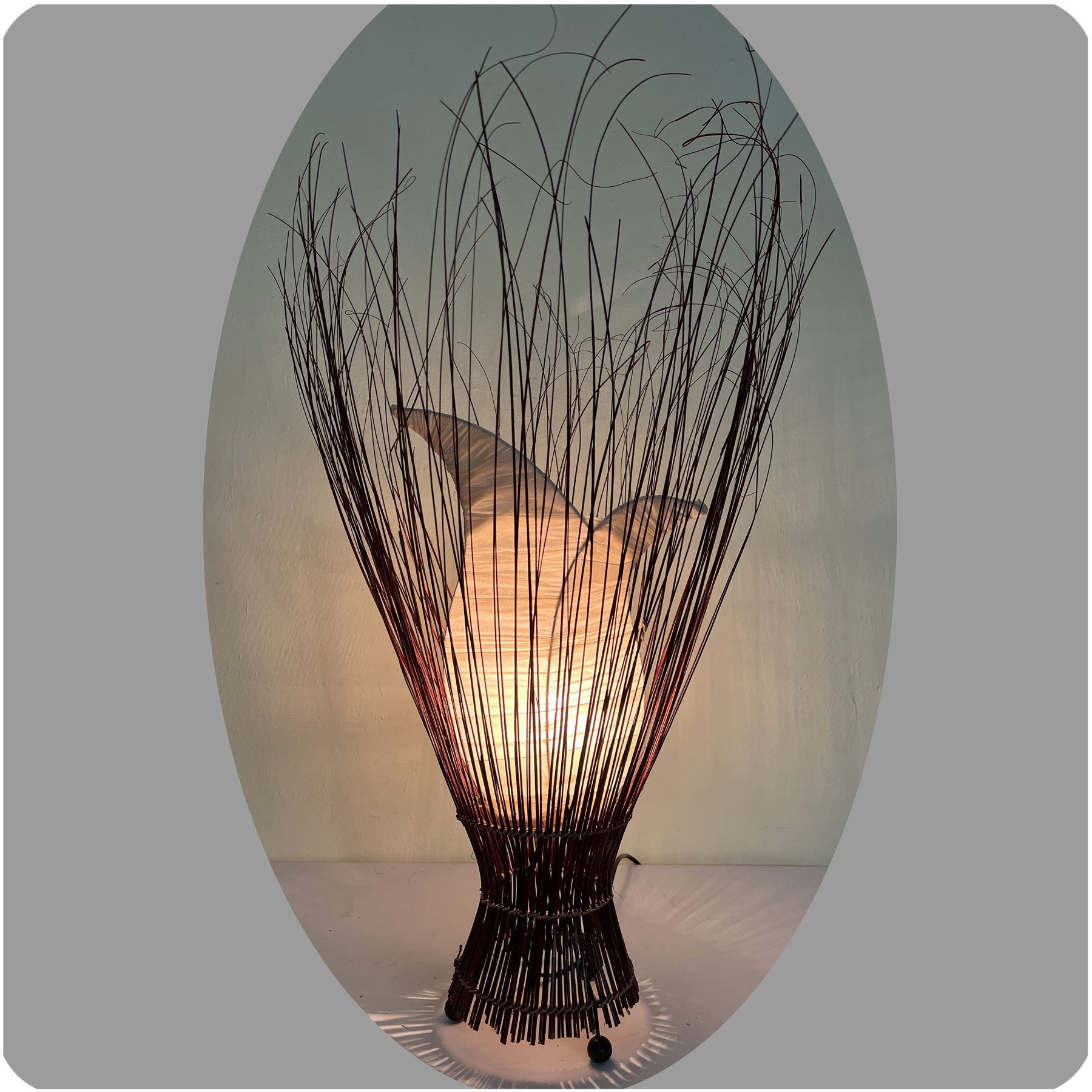 ohne Dekolicht, SIMANDRA Warmweiß, Leuchtmittel, Stehlampe cm, Tulpe Bali-Design 60
