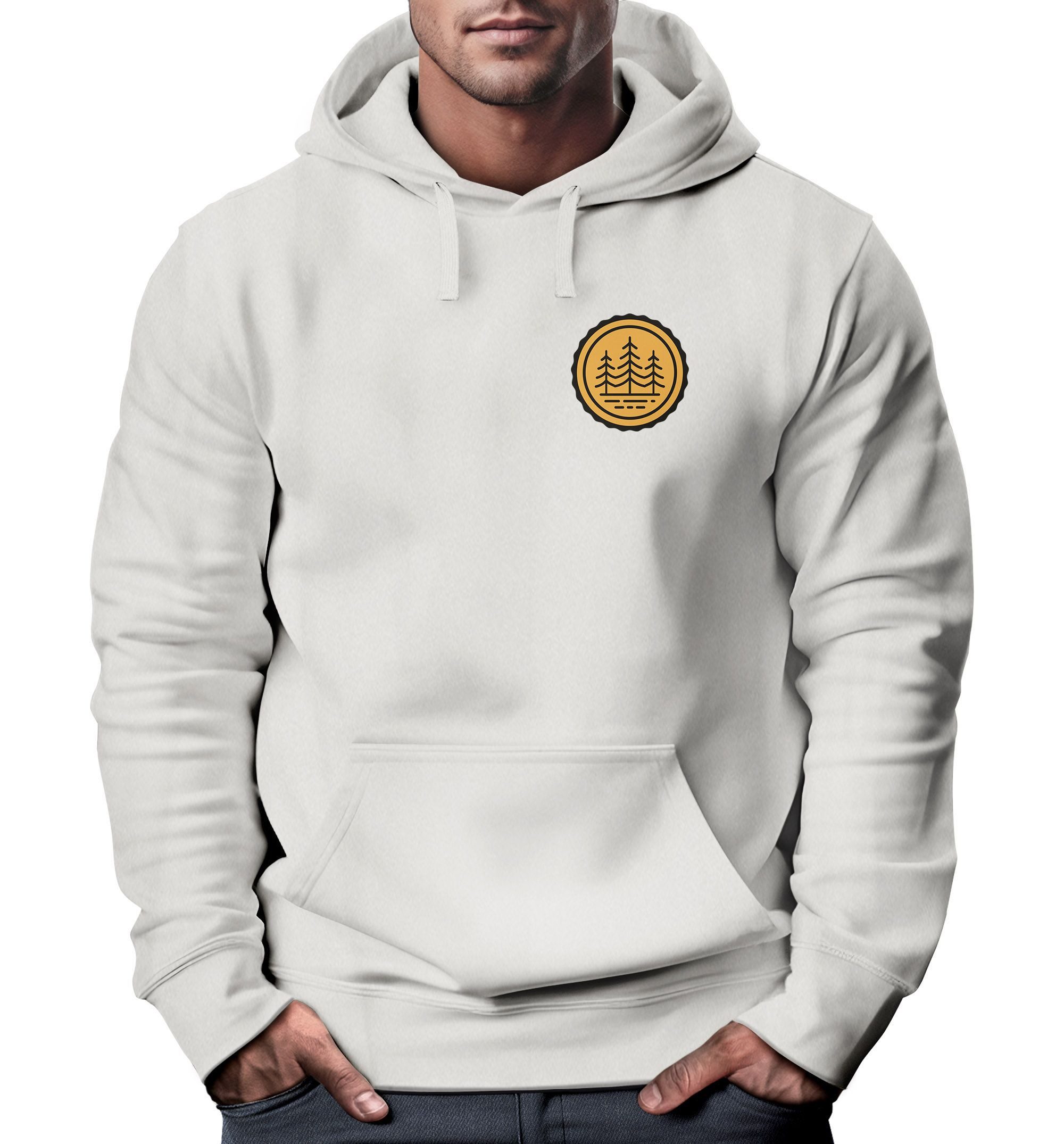 Neverless Hoodie Hoodie Herren Wald Bäume günstig online kaufen
