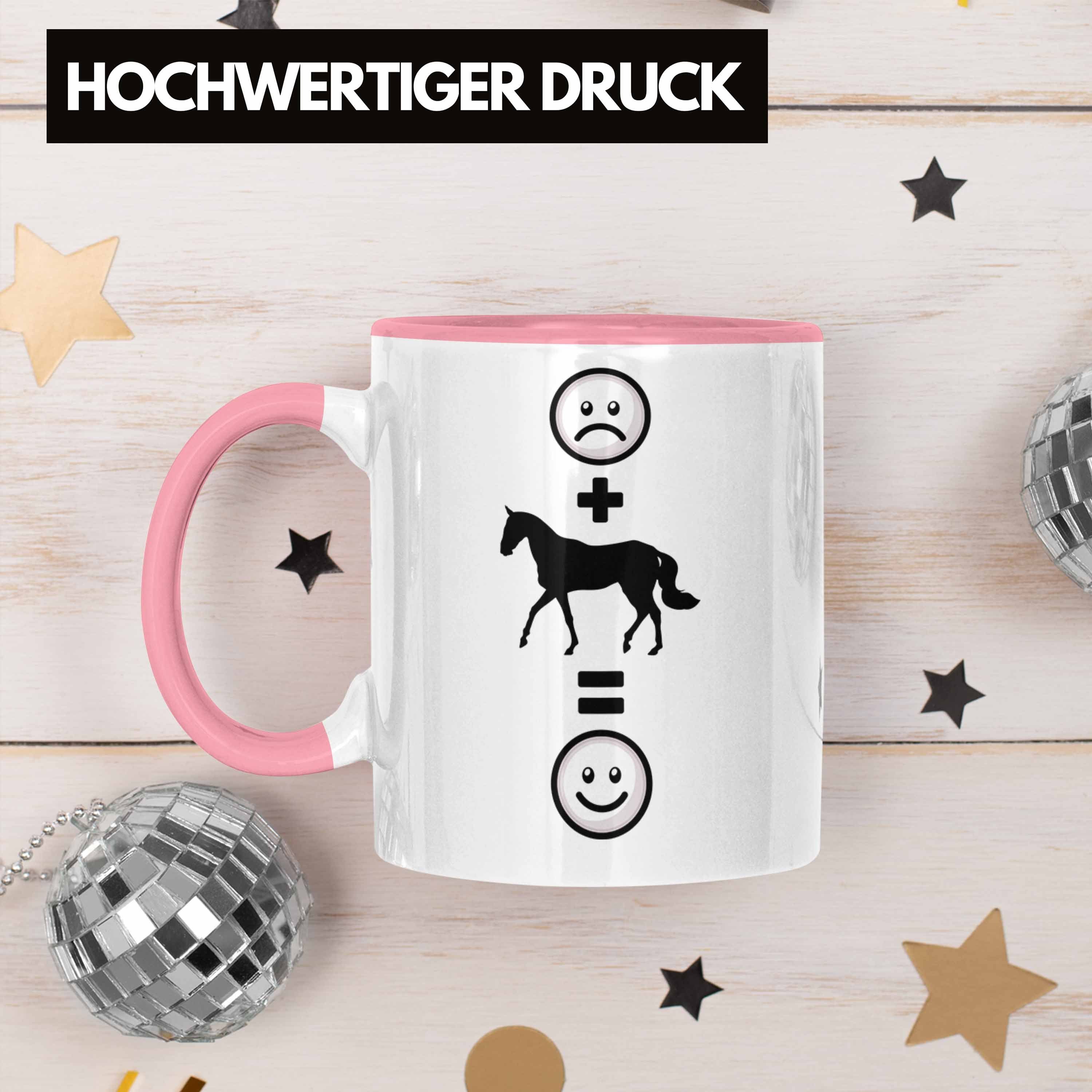 Pferde Rosa :(Pferd für Reiterin Trendation Tasse Tasse Pferdeliebhaber Geschenk Reiten