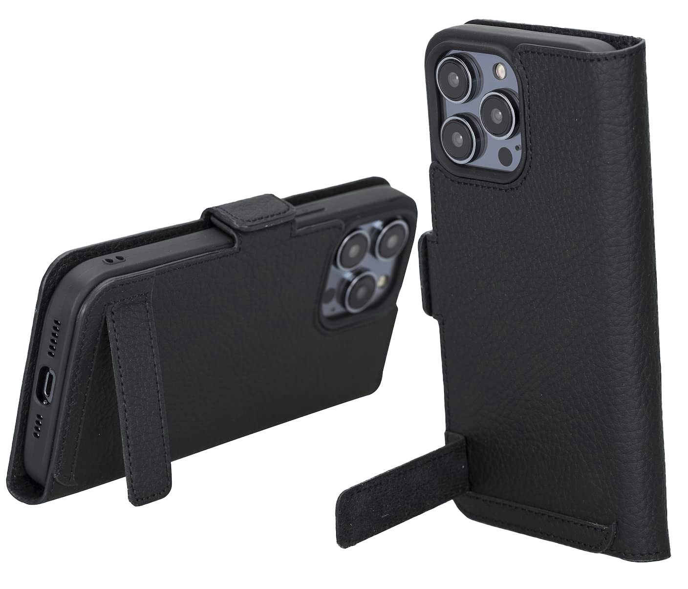 Solo Pelle Smartphonetasche aufklappbare Lederhülle für iPhone 14 Pro Max 6.7 Zoll
