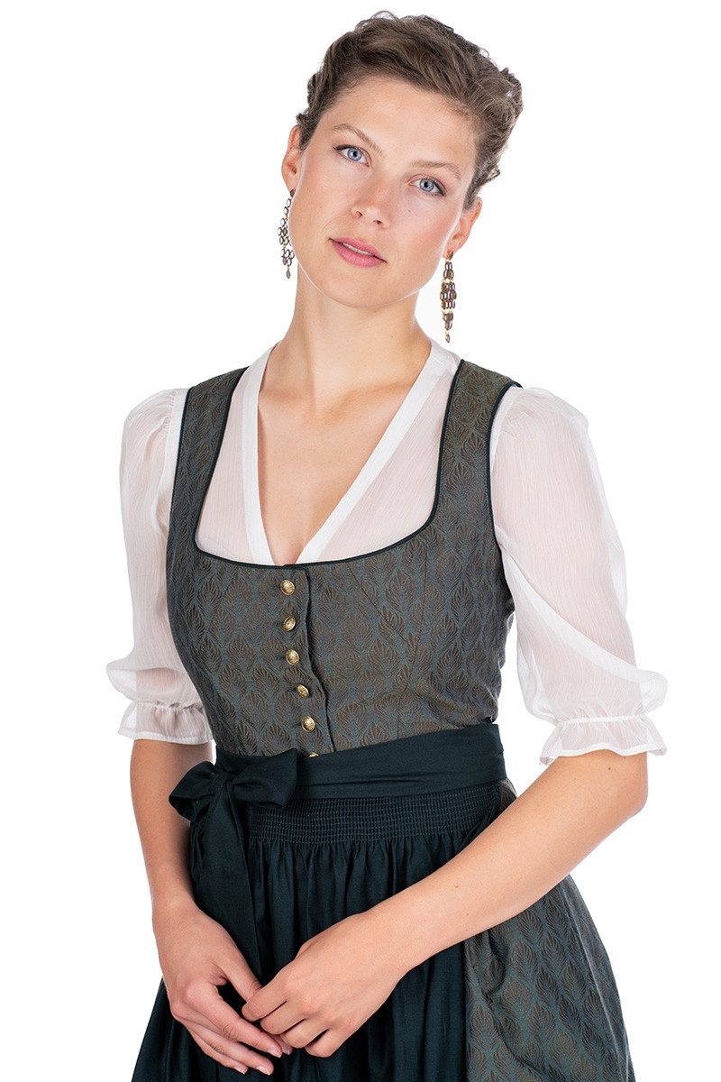 MarJo Dirndlbluse Dirndlbluse - SCHIERLING - offweiß, schwarz
