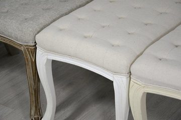Livin Hill Sitzhocker Polstermöbel, Provenzalischer Stil, kompakte Maße, Paulownia-Holz