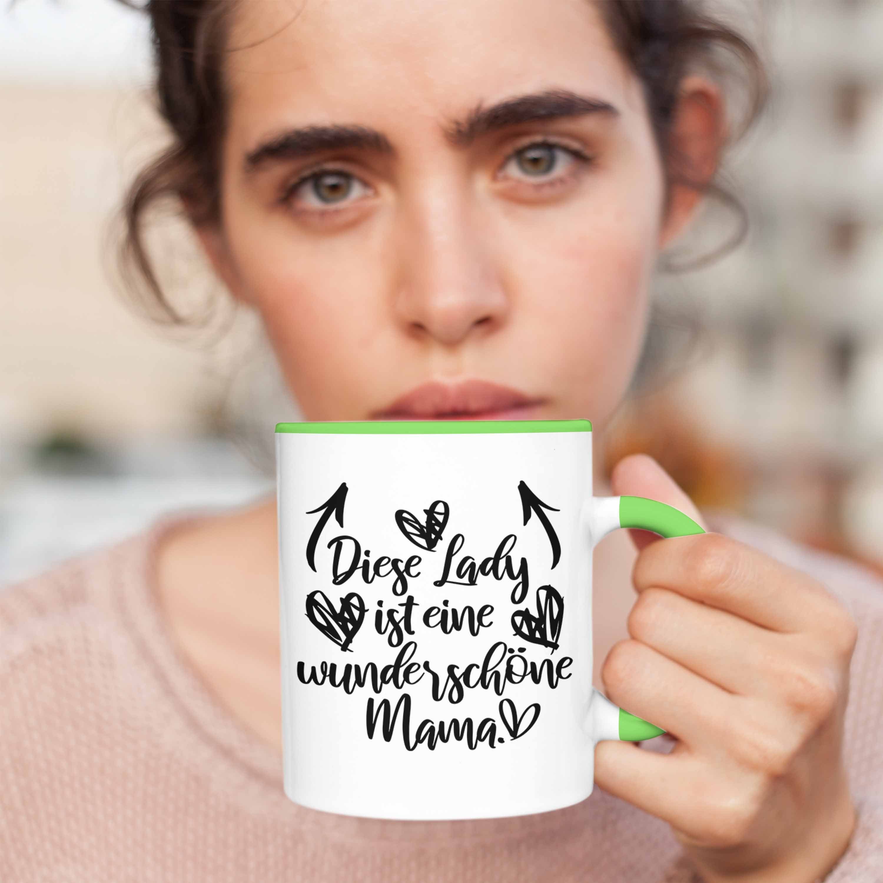 Trendation mit Kaffeetasse Grün Mutter Muttertag Tasse Geschenkidee - Trendation Wunderschöne Mama Geschenk Spruch Tasse