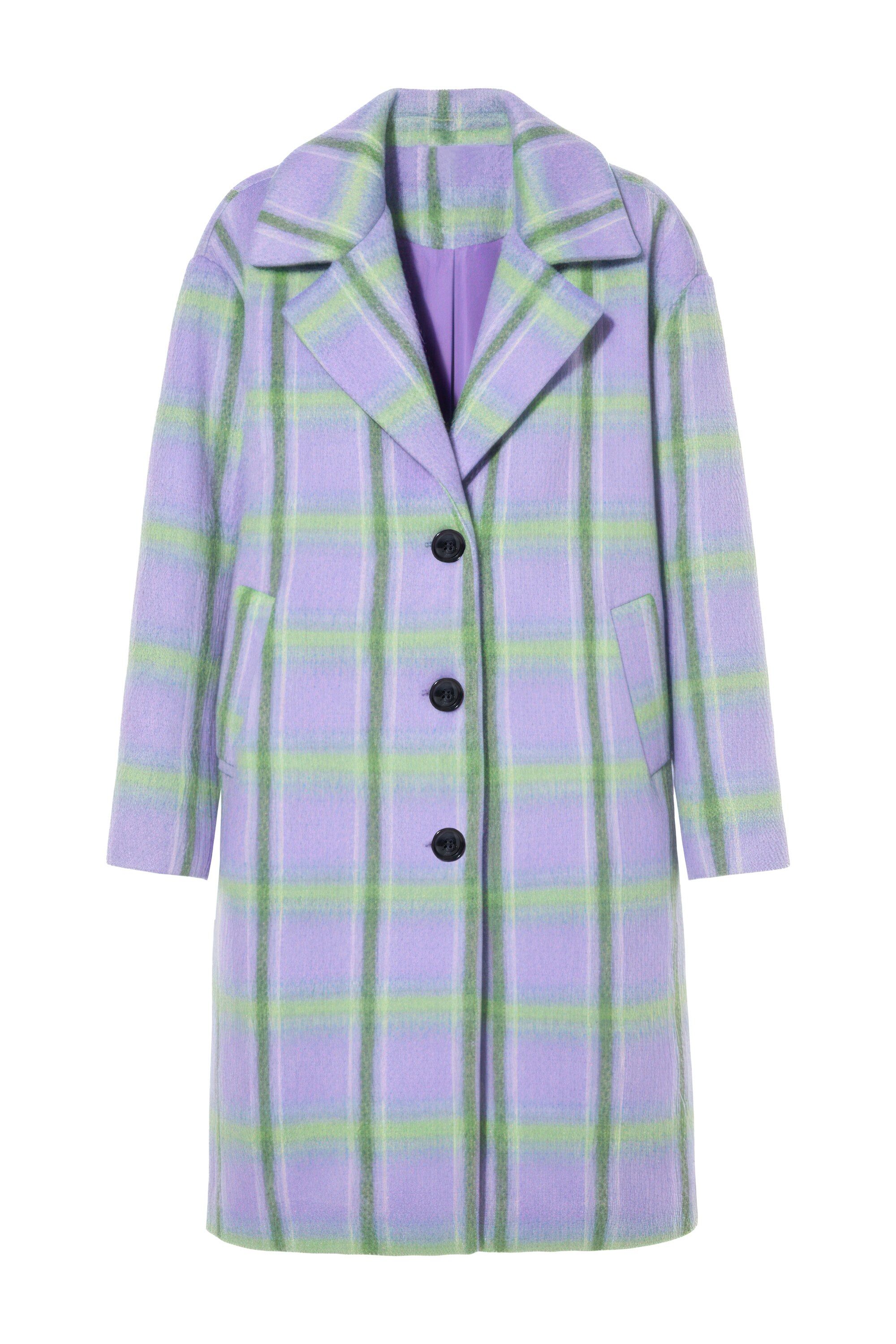 Studio Untold Wintermantel Karo-Mantel oversized Reverskragen Langarm günstig online kaufen