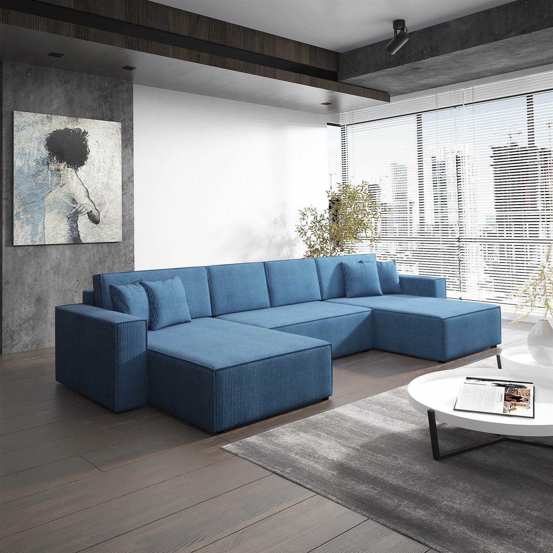 Fun Möbel Wohnlandschaft Schlafsofa Sofa CONOR günstig online kaufen