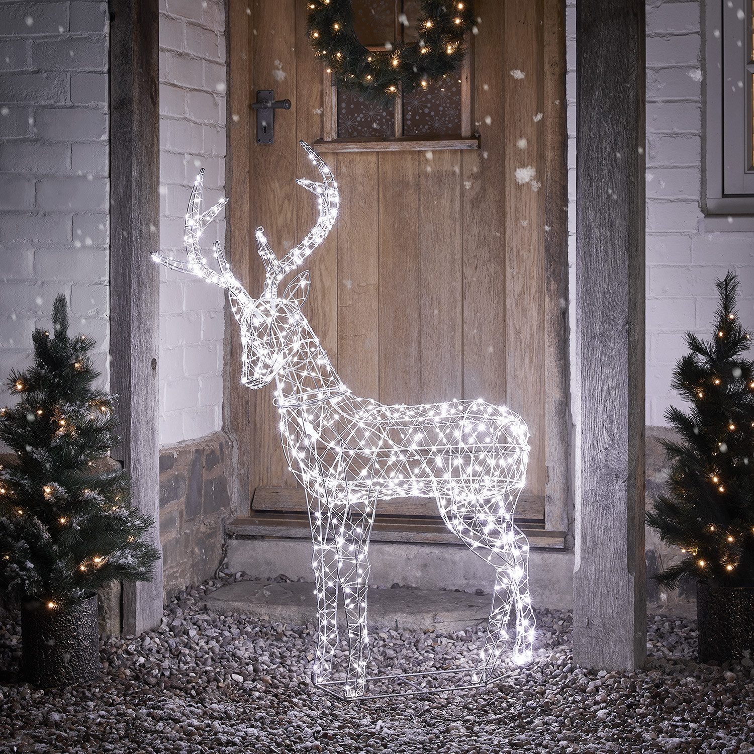 Lights4fun LED-Dekofigur LED-Rentier Hirsch L Duchy, Weihnachtsbeleuchtung, günstig online kaufen