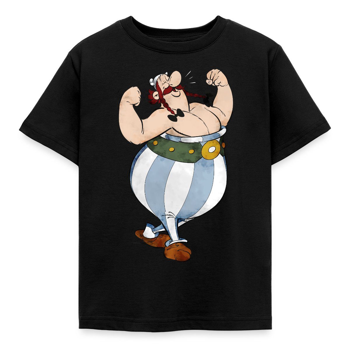 T-Shirt Asterix & Obelix Glücklich Muskeln Kinder T-Shirt