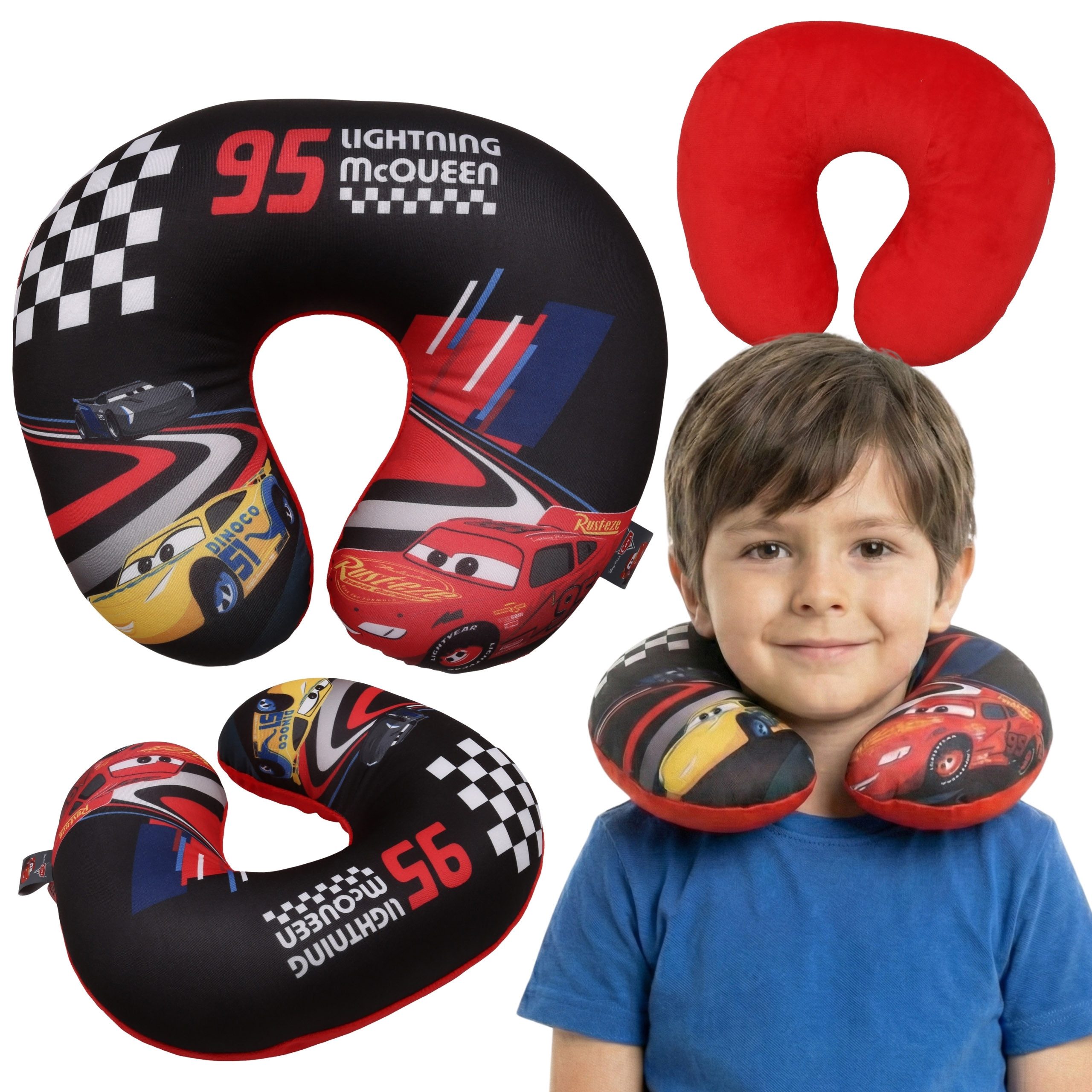Disney Cars 3 Nackenkissen Disney Cars 3 Reisekissen – Nackenkissen für Flugzeug & Auto 26×30 cm