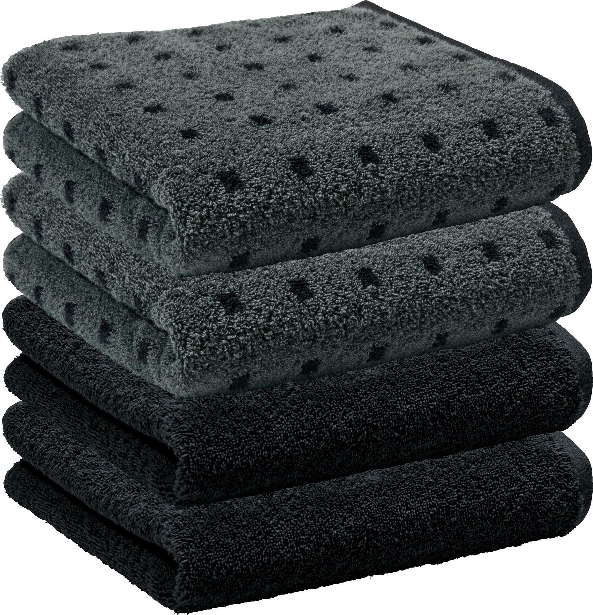 Erwin Müller Handtuch Handtuch "Sigmaringen" 4er-Pack, Frottier, Walk-Frottier Uni