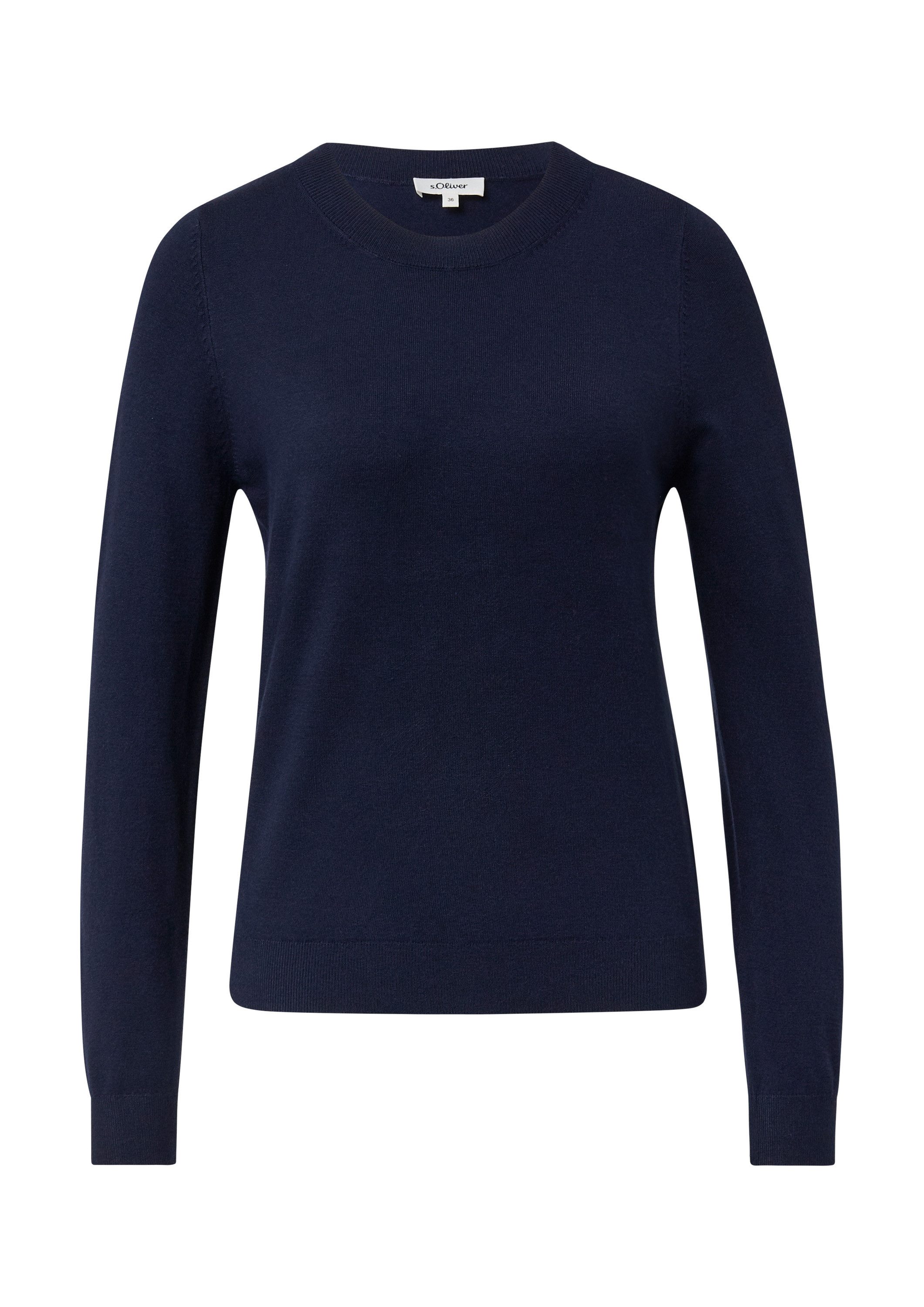 s.Oliver Longpullover Strickpullover Strickpullover aus Viskosemix