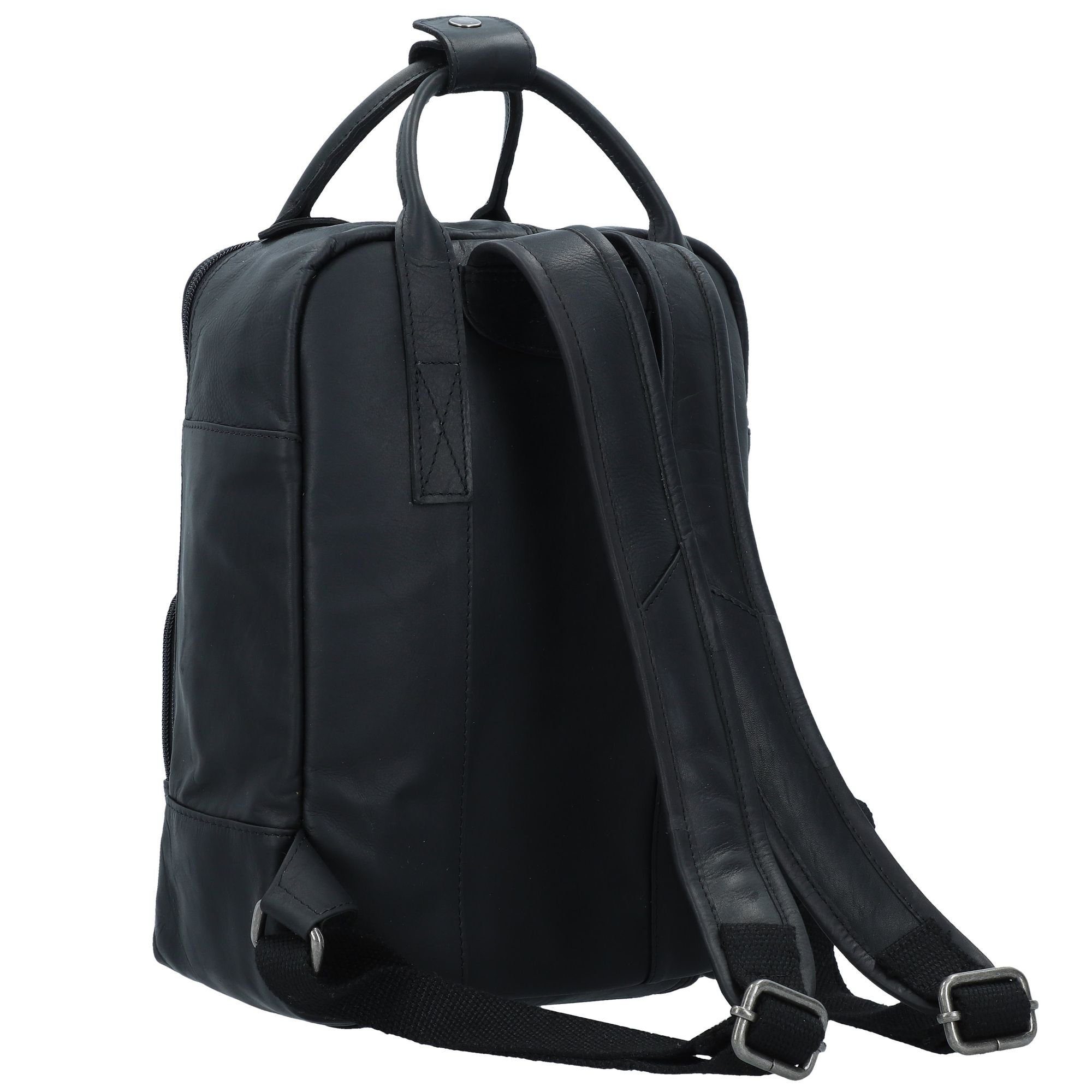 The Chesterfield Brand Cityrucksack Wax Up, schwarz Leder Pull