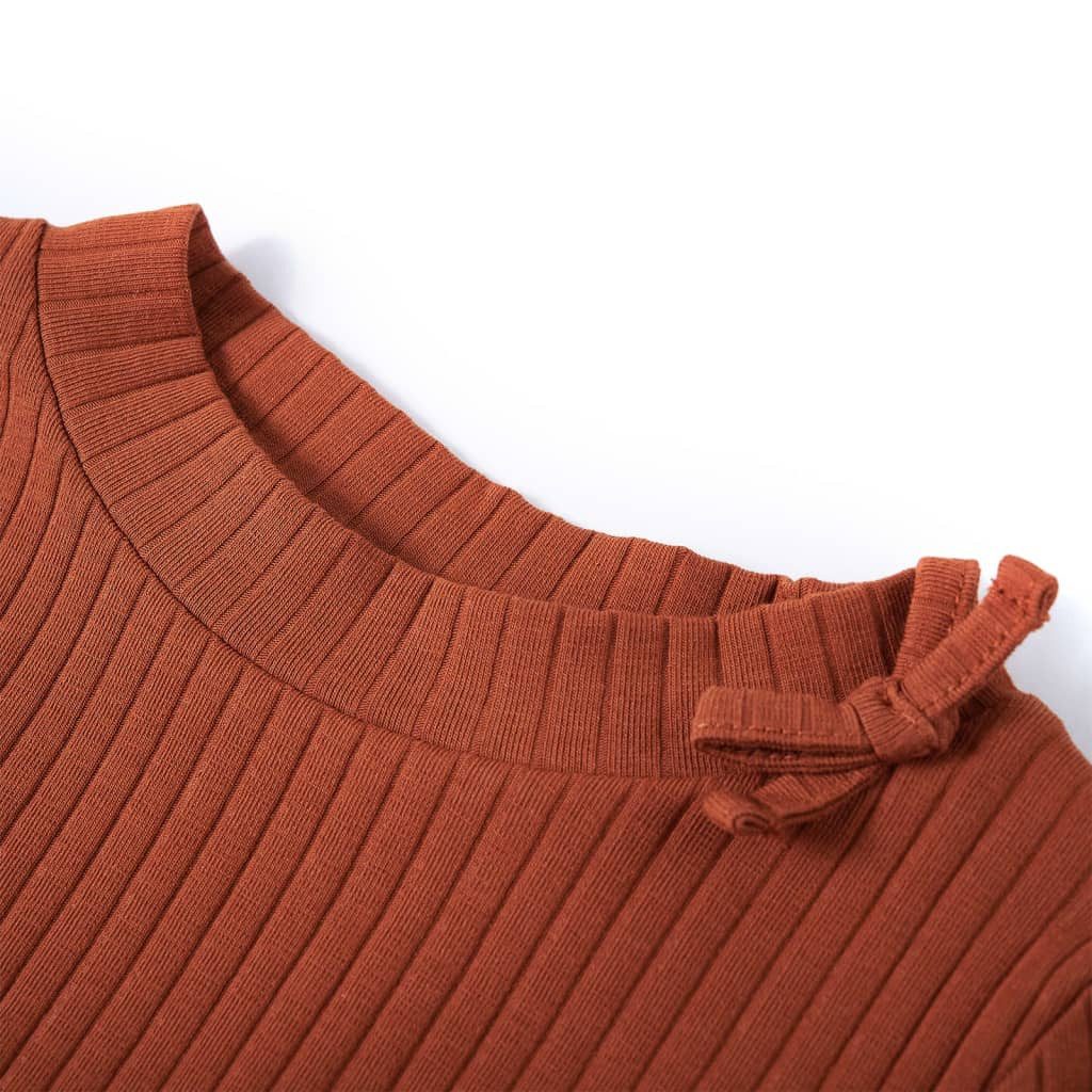 vidaXL T-Shirt Kinder-Langarmshirt Cognac 92