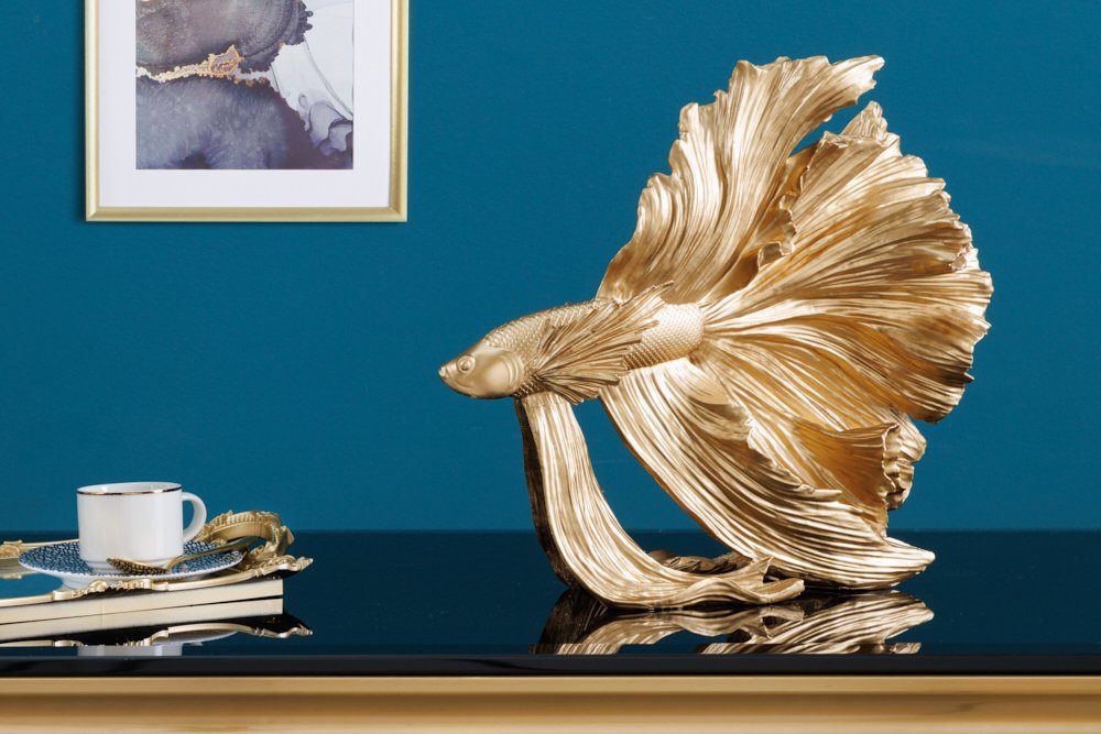 riess-ambiente Tierfigur CROWNTAIL 35cm gold (Einzelartikel, 1 St), Wohnzim günstig online kaufen
