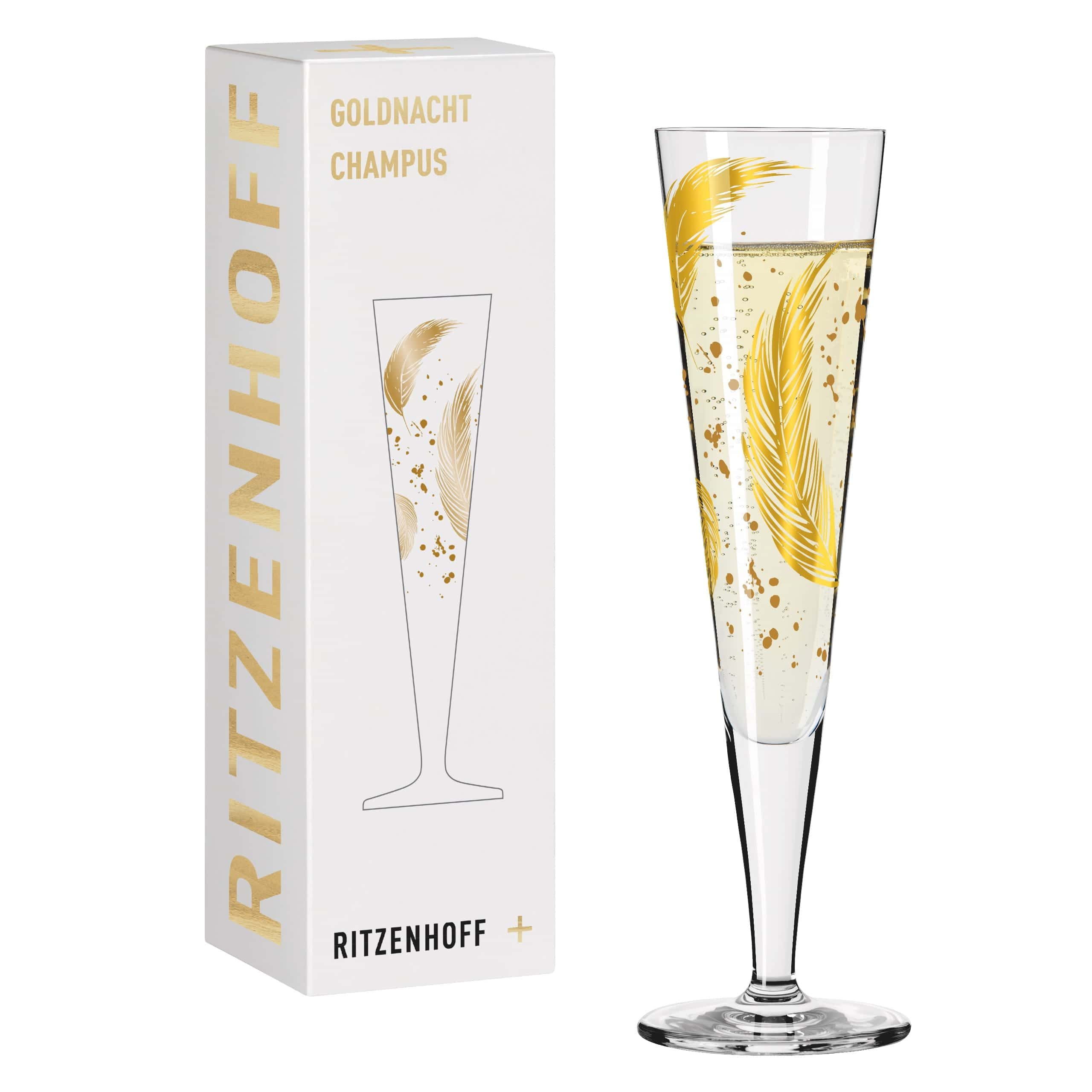 Ritzenhoff Champagnerglas Goldnacht, Kristallglas