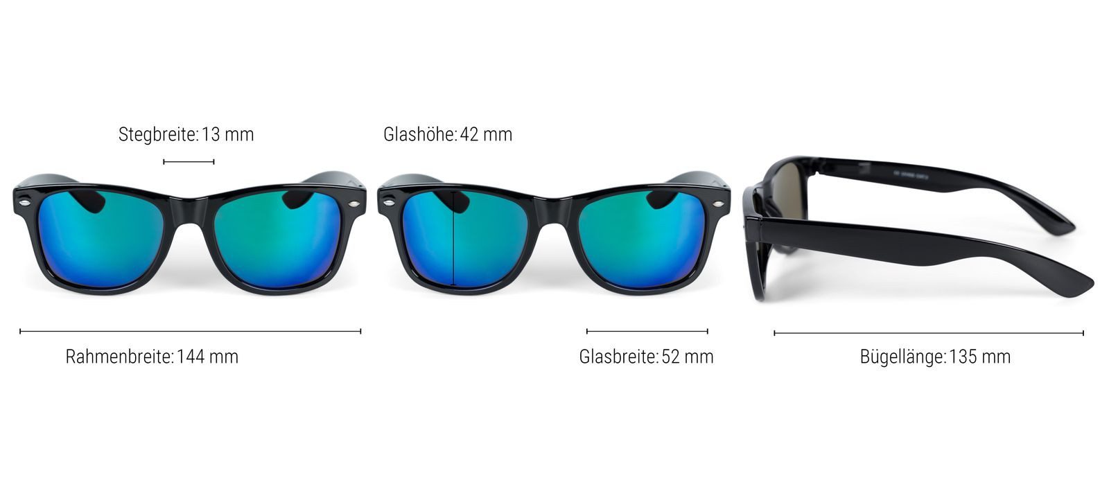 styleBREAKER Sonnenbrille Nerd Sonnenbrille mit Rechteckigen Gläsern (1-St) Gradient – Bild 4 von 4