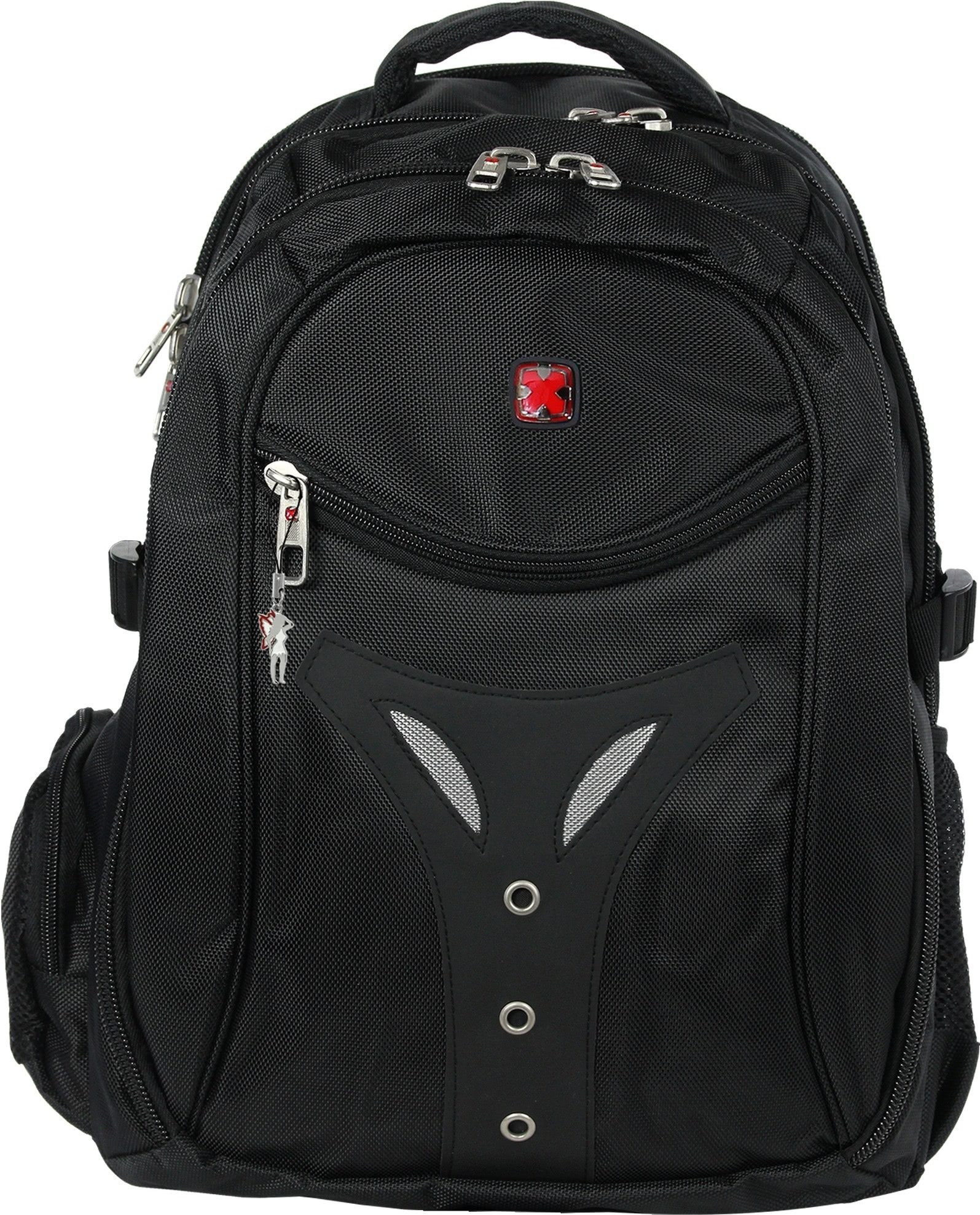 Travel N Meet Reisetasche Travel N Meet Damen Herren Sporttasche (Sportrucksack), Herren Sportrucksack, Notebooktasche Polyester, schwarz ca. 45cm hoch
