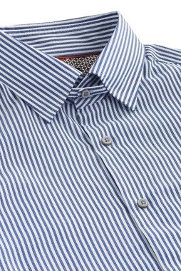 Next Langarmhemd Slim Fit Hemd mit Besatz und doppelten Manschetten (1-tlg)