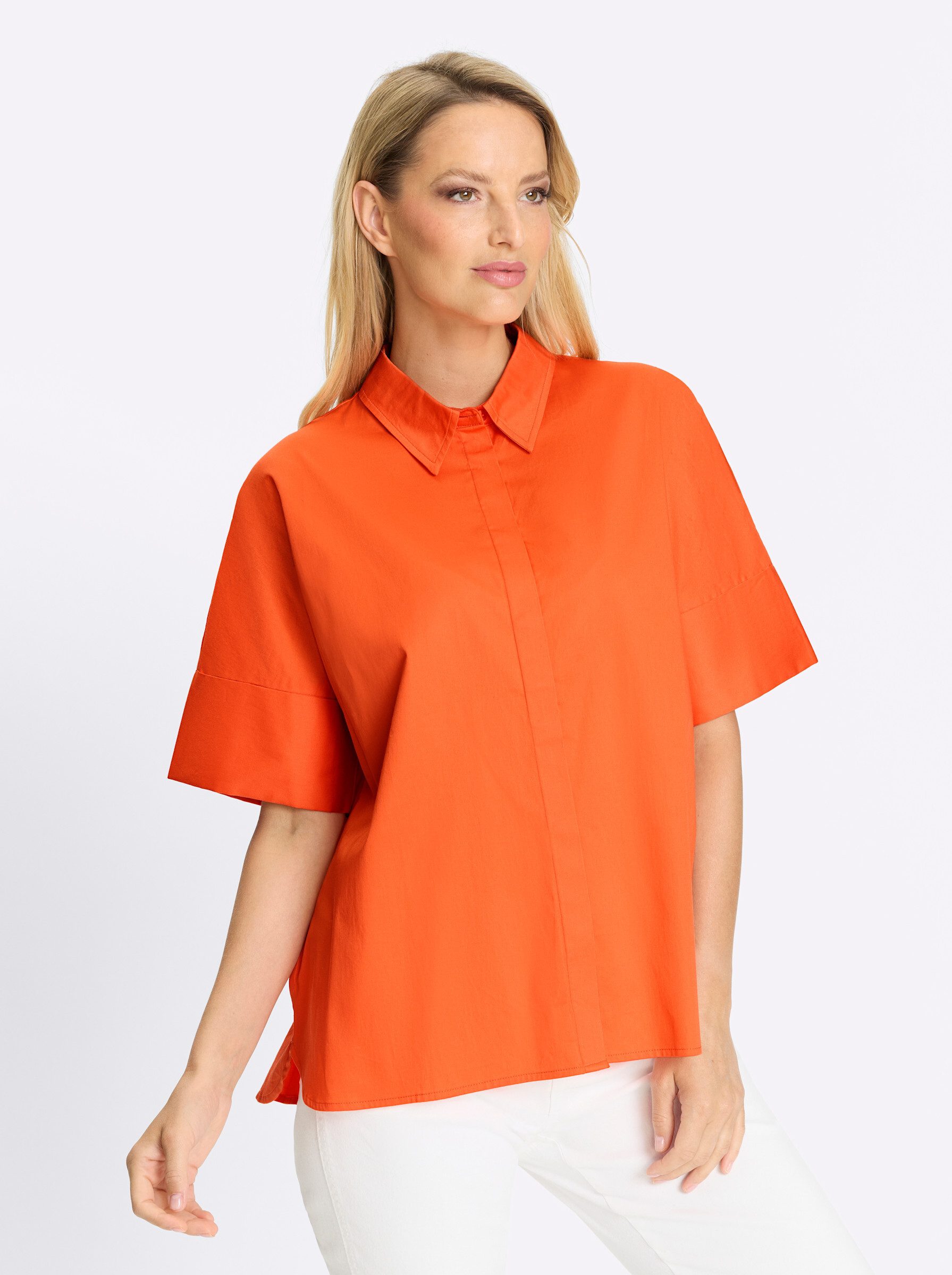 Klassische Bluse Bluse Kurzarm