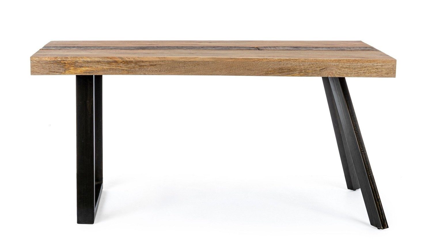 Natur24 Esstisch Tisch Manchester 160 x 90 x 77 cm Stahl und Mangoholz Esszimmer