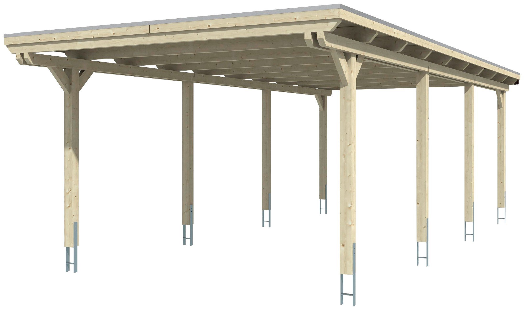 223 cm, BxT: 404x846 cm Einfahrtshöhe Emsland, Einzelcarport Skanholz