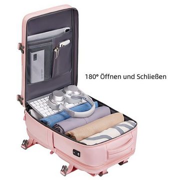 Fivejoy Laptoprucksack Reiserucksack, Multifunktionsrucksack (Großes Fassungsvermögen, mit USB-Ladeanschluss und Schuhfach, 1-tlg), Laptop-Arbeits-Business-Rucksack für Männer und Frauen