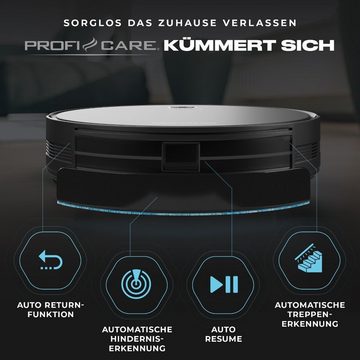 ProfiCare Nass-Trocken-Saugroboter PC-BSR 3108, mit Wischfunktion und App-Steuerung