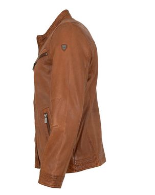 Jilani Lederjacke Ronai-3 Jilani - Herren Echtleder Lederjacke Lammnappa cognac