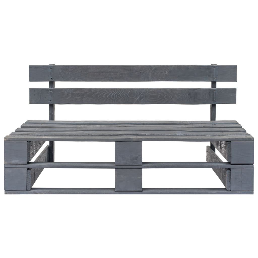 furnicato Gartenbank Outdoor-Bank Paletten Holz Grau günstig online kaufen
