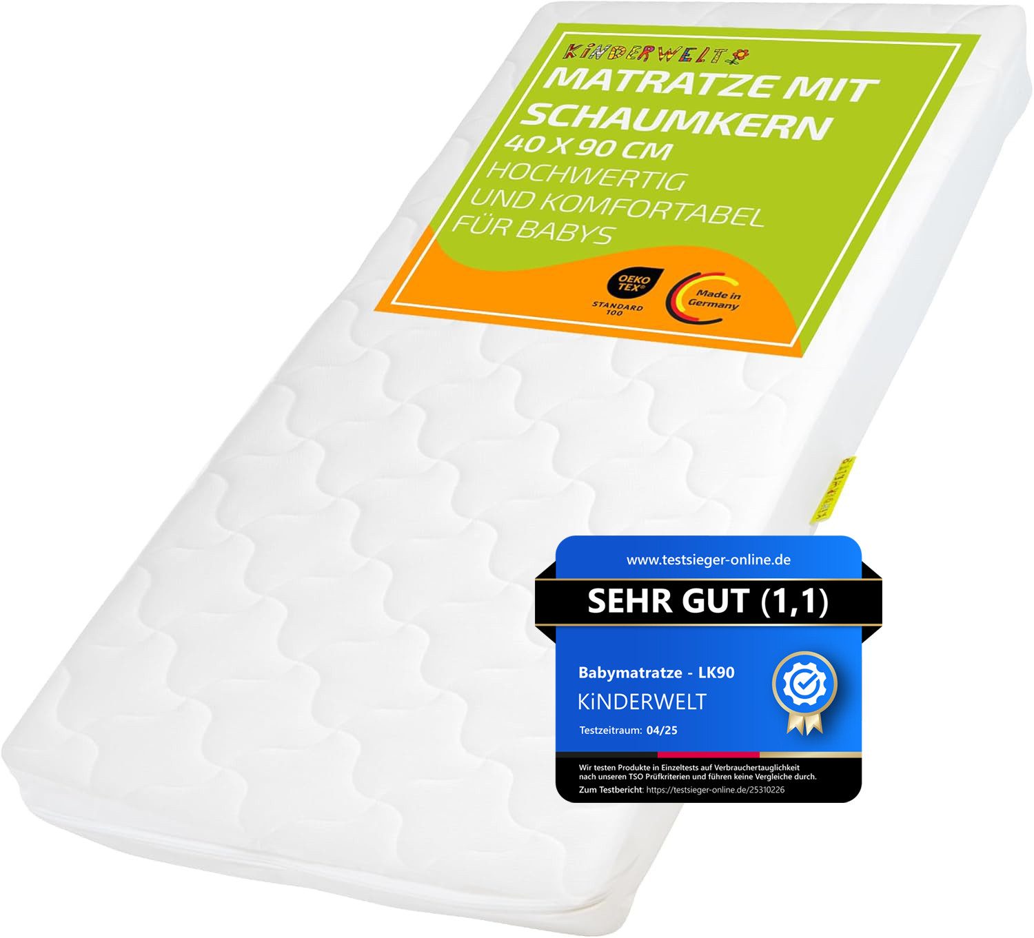 Kindermatratze Baby Schaumkernmatratze mit Komfortbezug gesteppt Matratze 6 günstig online kaufen