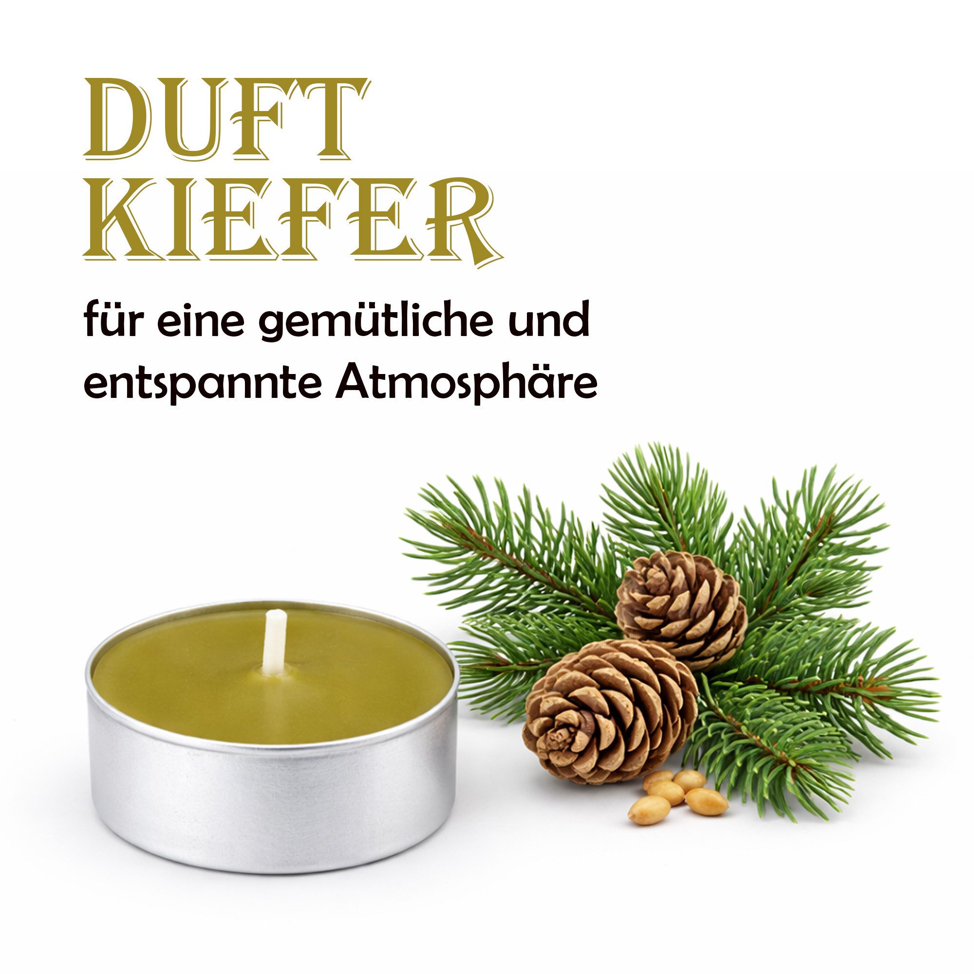 HS Candle Teelicht Duftkerze 4 Stunden Brenndauer (18-tlg), Teelicht Kerzen aus Wachs, Ø4 cm, Made in EU, Indoor & Outdoor