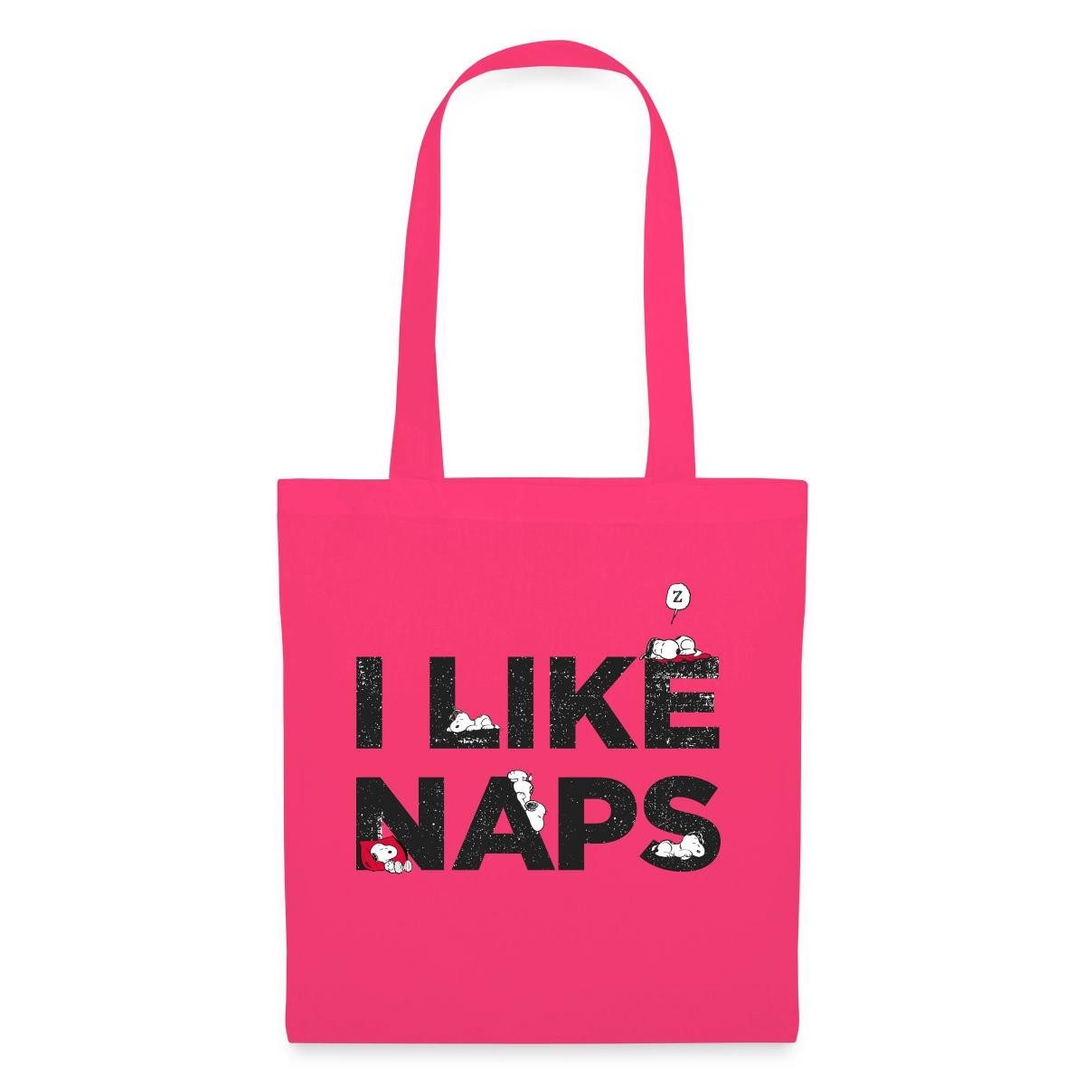 Henkeltasche Peanuts Snoopy I Like Naps Lustiger Spruch Stoffbeutel